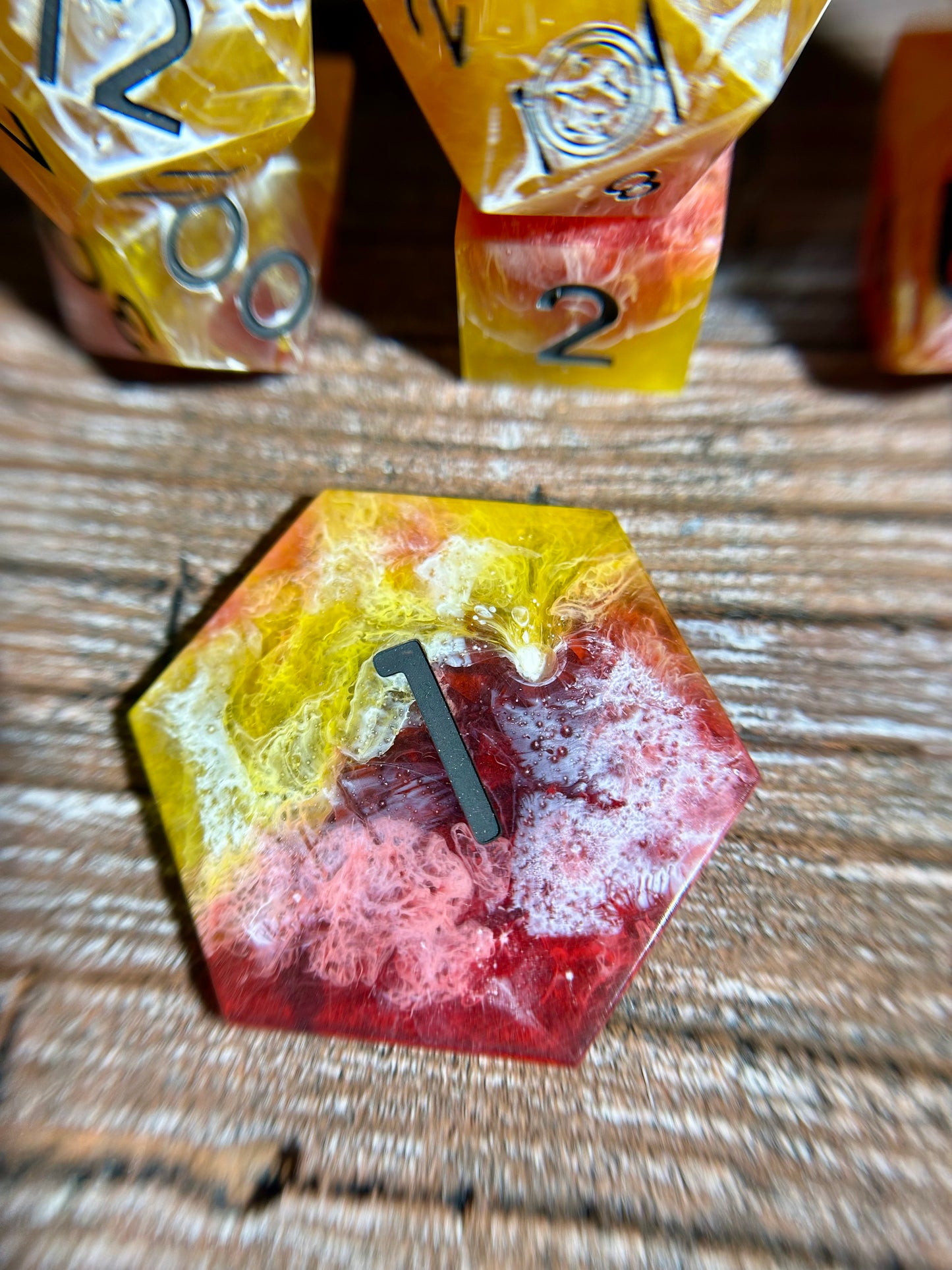 Raspberry Lemonade 8-Piece Polyhedral Dice Set