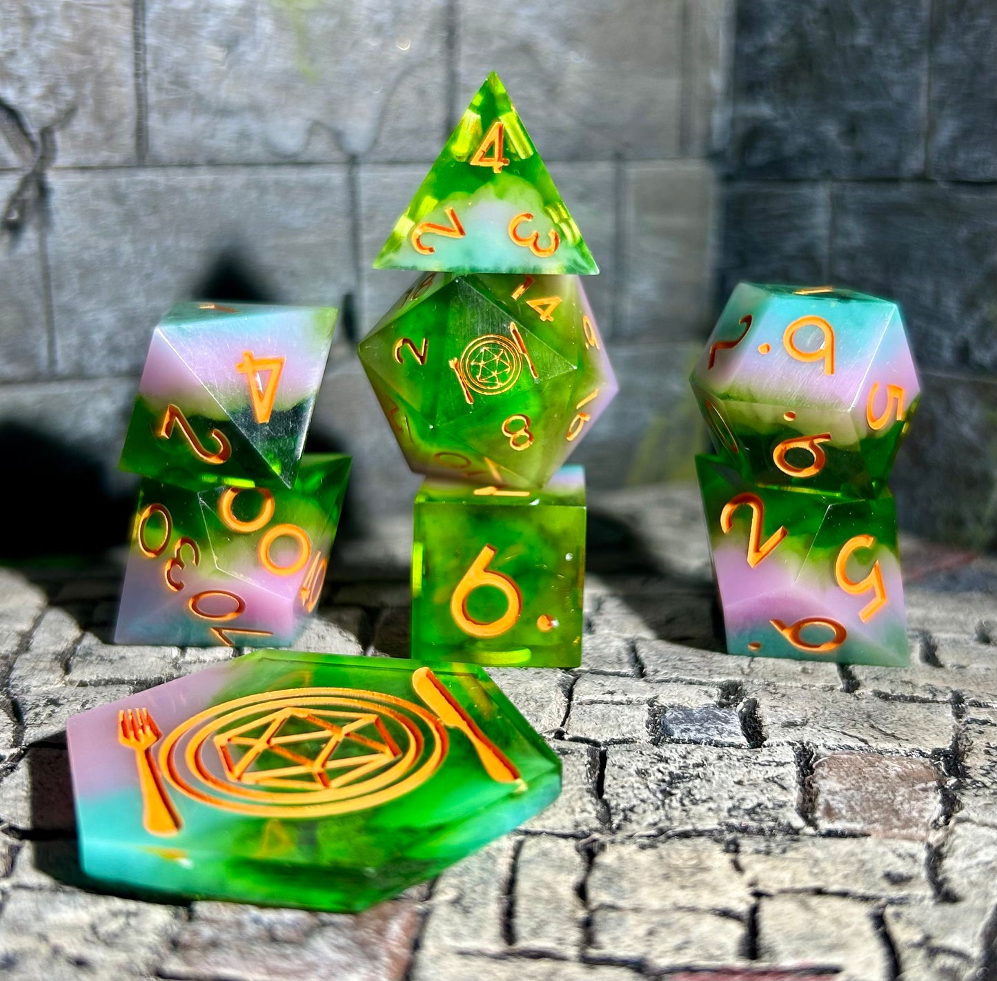 Sour Cotton 8-Piece Polyhedral Dice Set