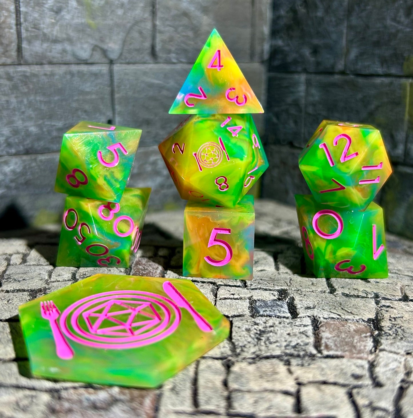 Toxic Barbie 8-Piece Polyhedral Dice Set