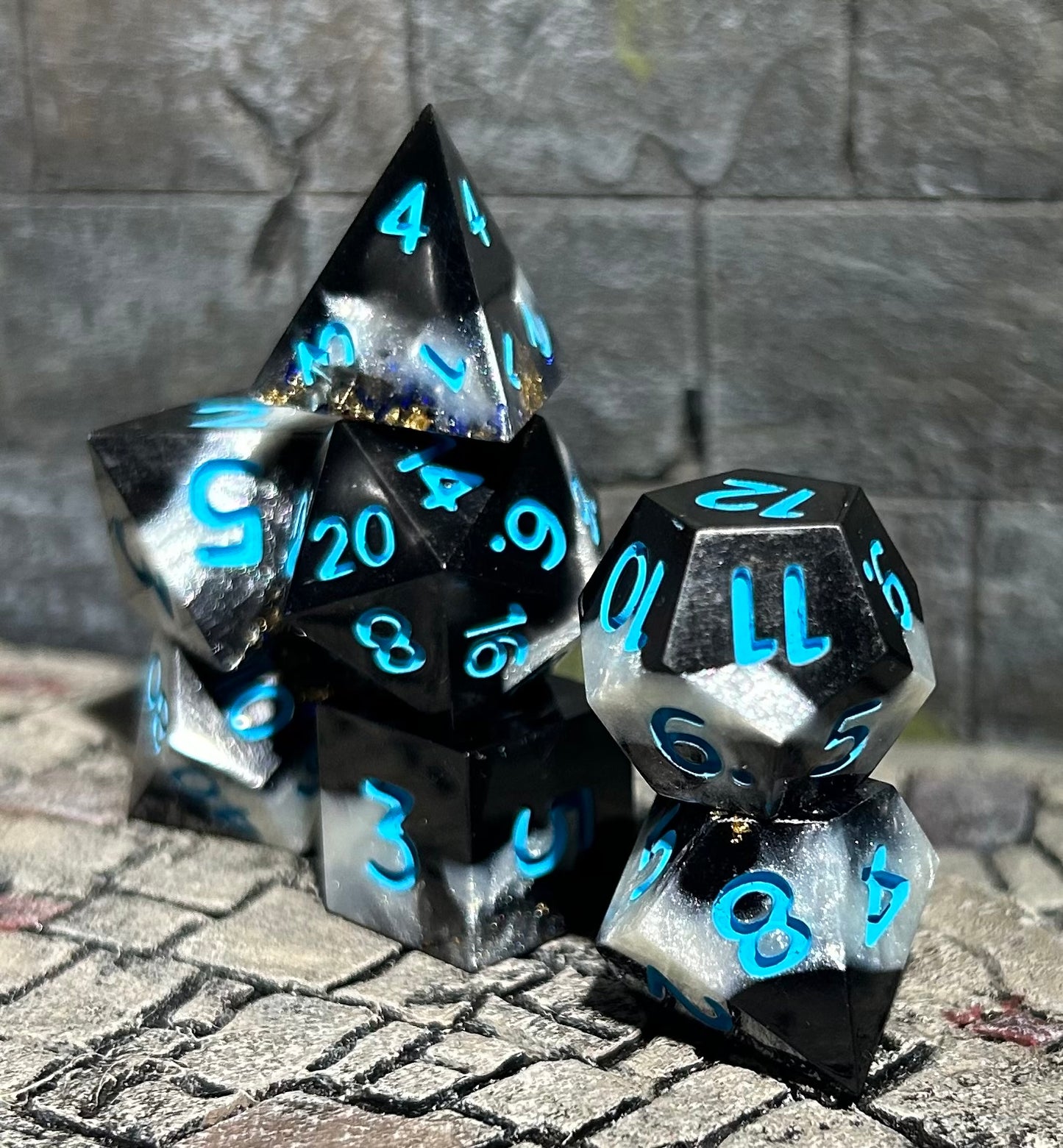 Night Lights 7-Piece Polyhedral Dice Set