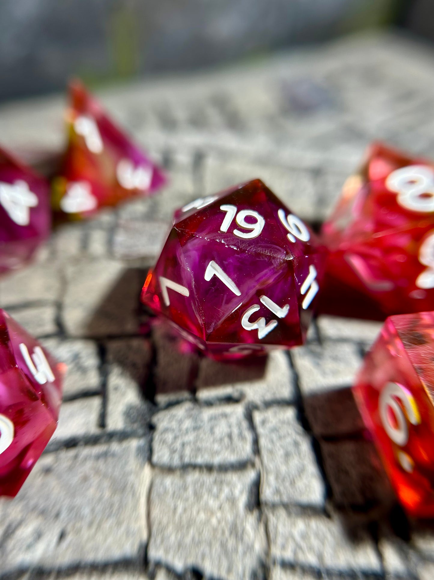 Dragonfruit Daiquiri 7-Piece Polyhedral Dice Set