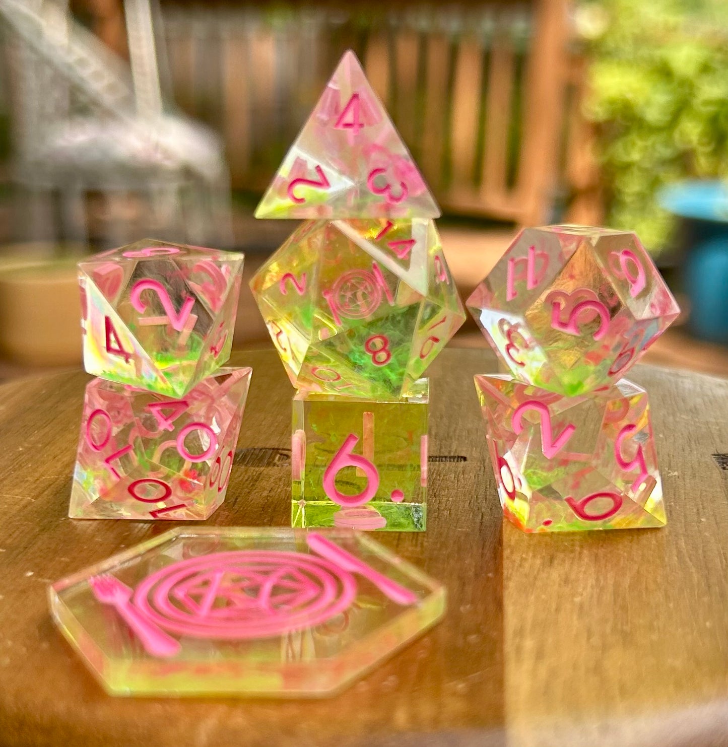 Faerie Fire 8-Piece Polyhedral Dice Set
