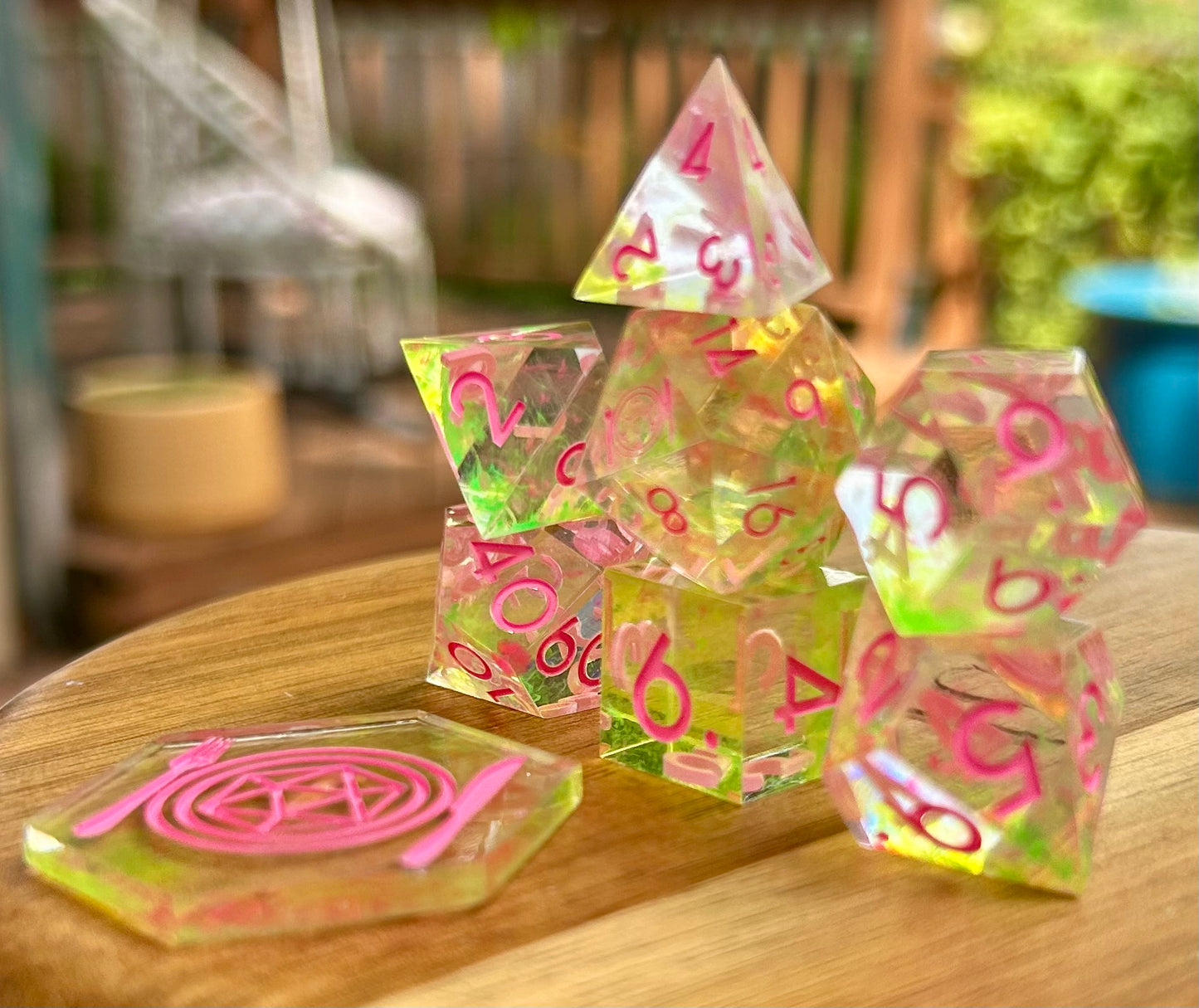 Faerie Fire 8-Piece Polyhedral Dice Set