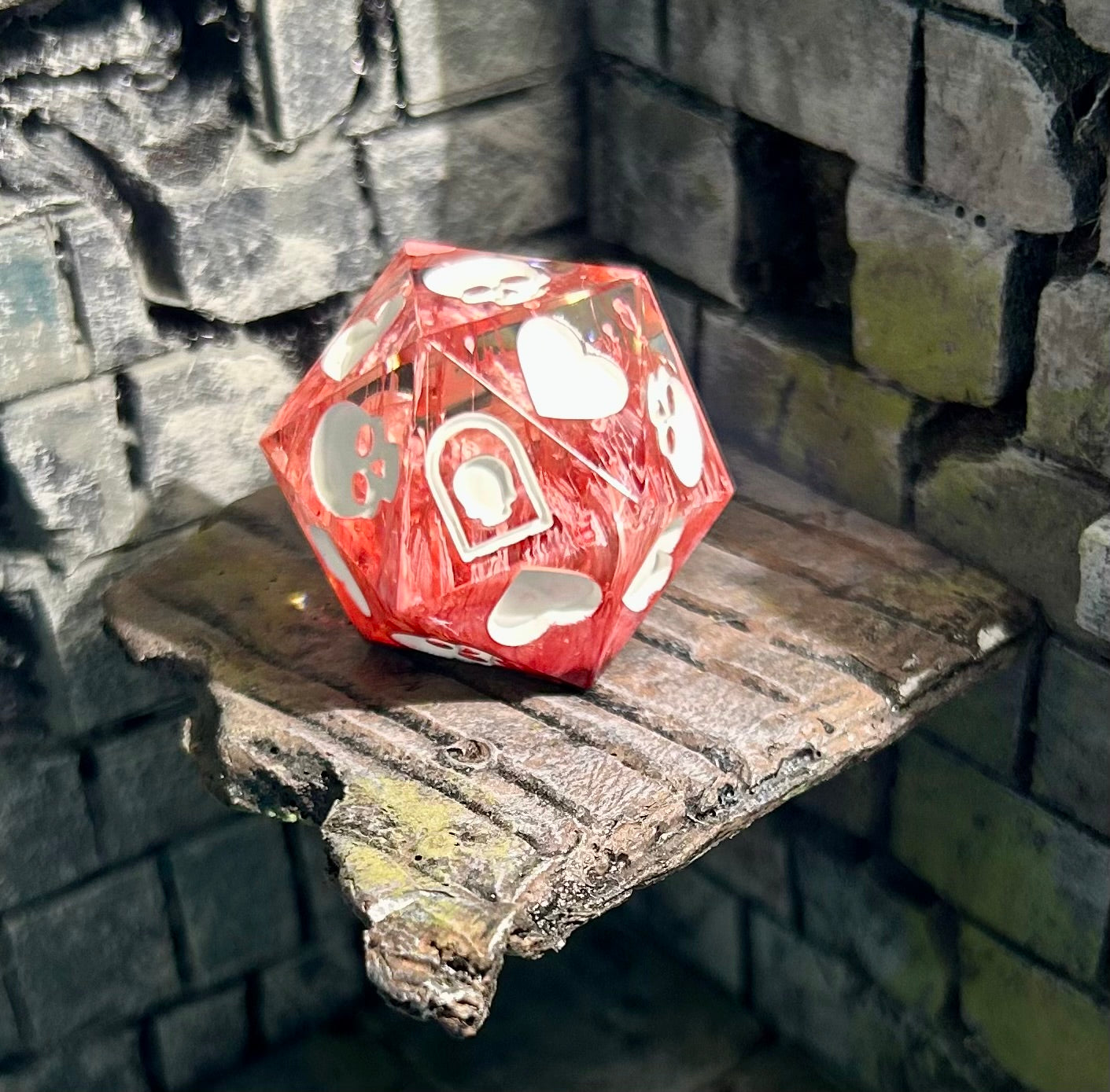 Red 27mm Death Save d20