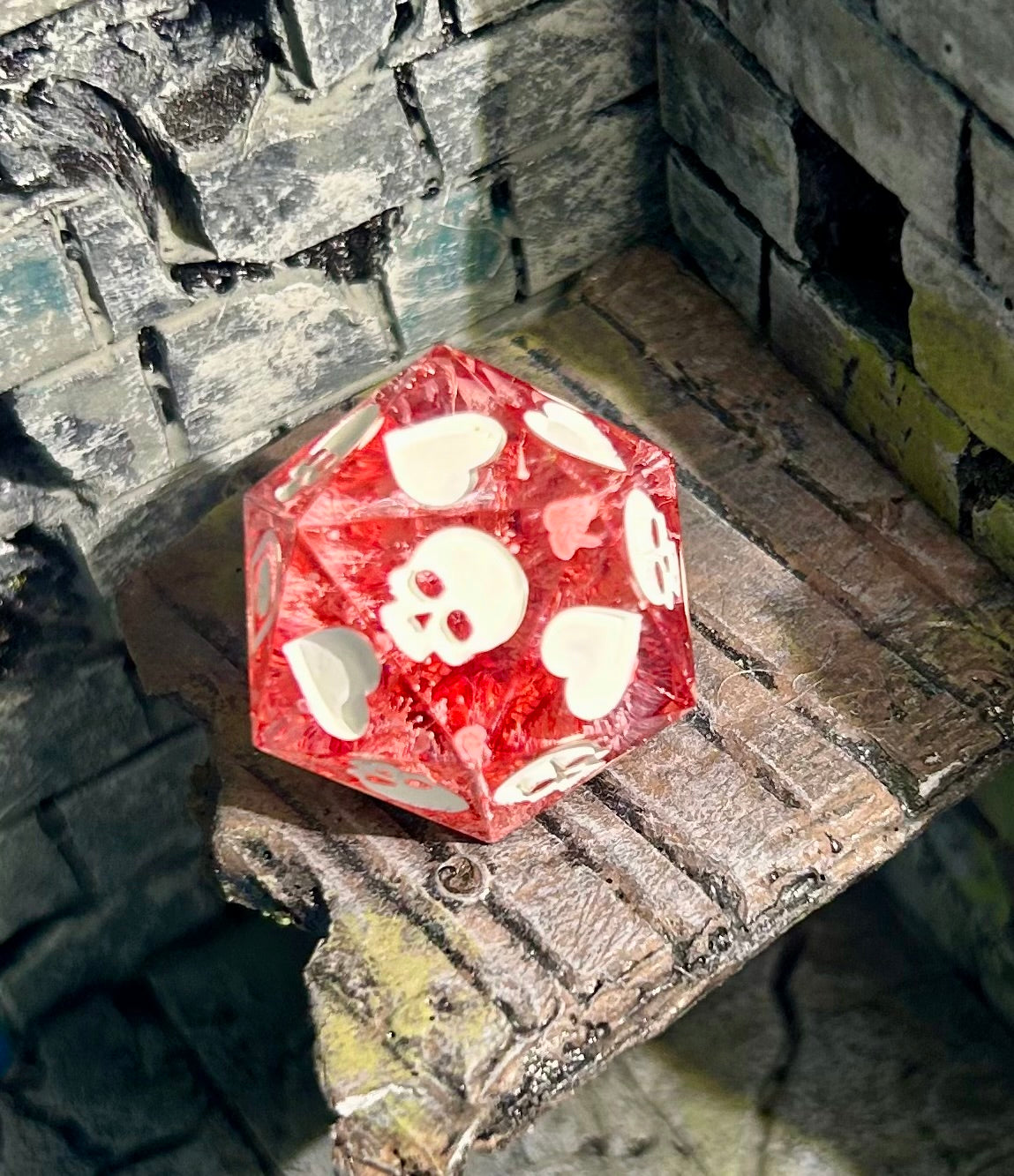 Red 27mm Death Save d20