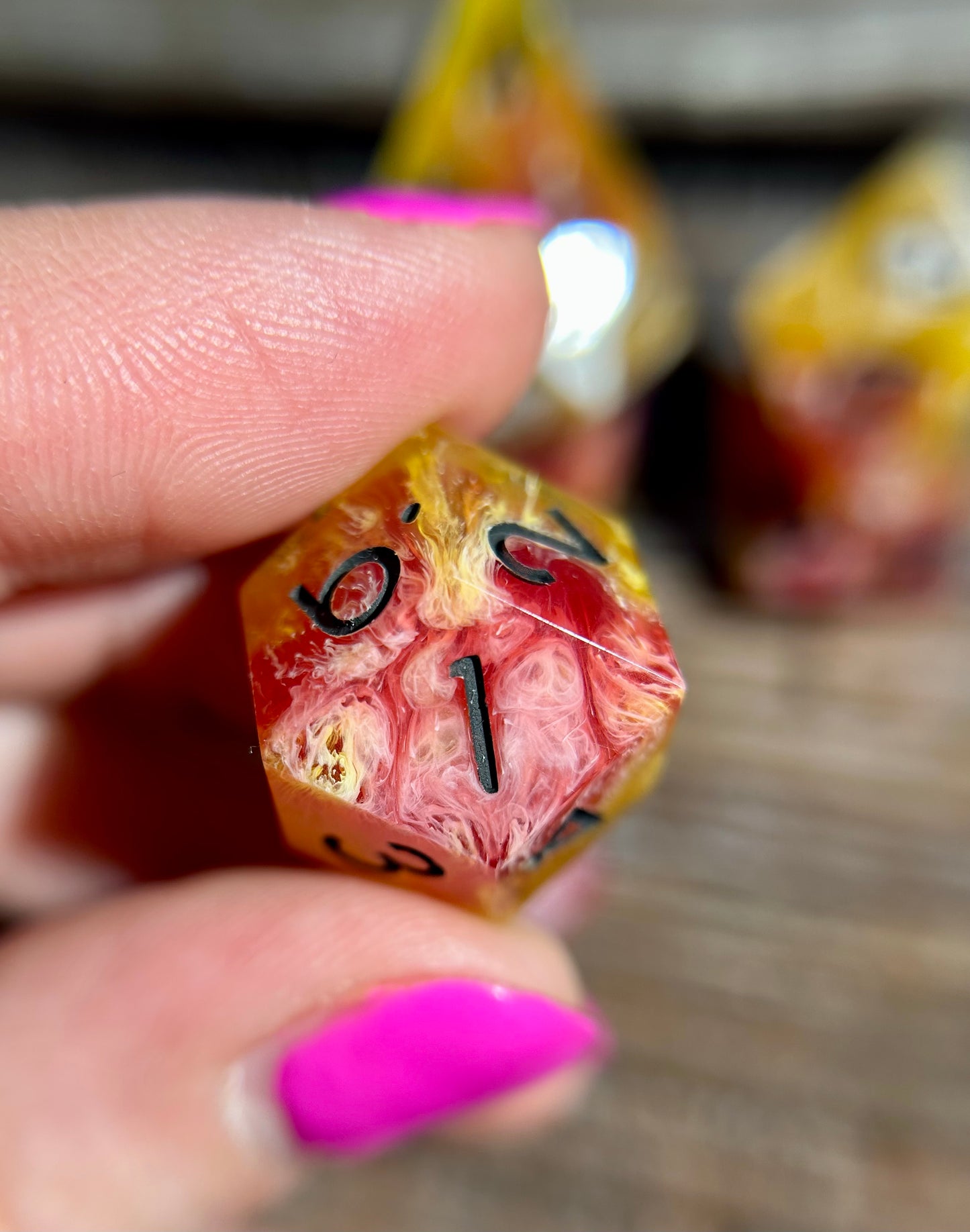Raspberry Lemonade 8-Piece Polyhedral Dice Set