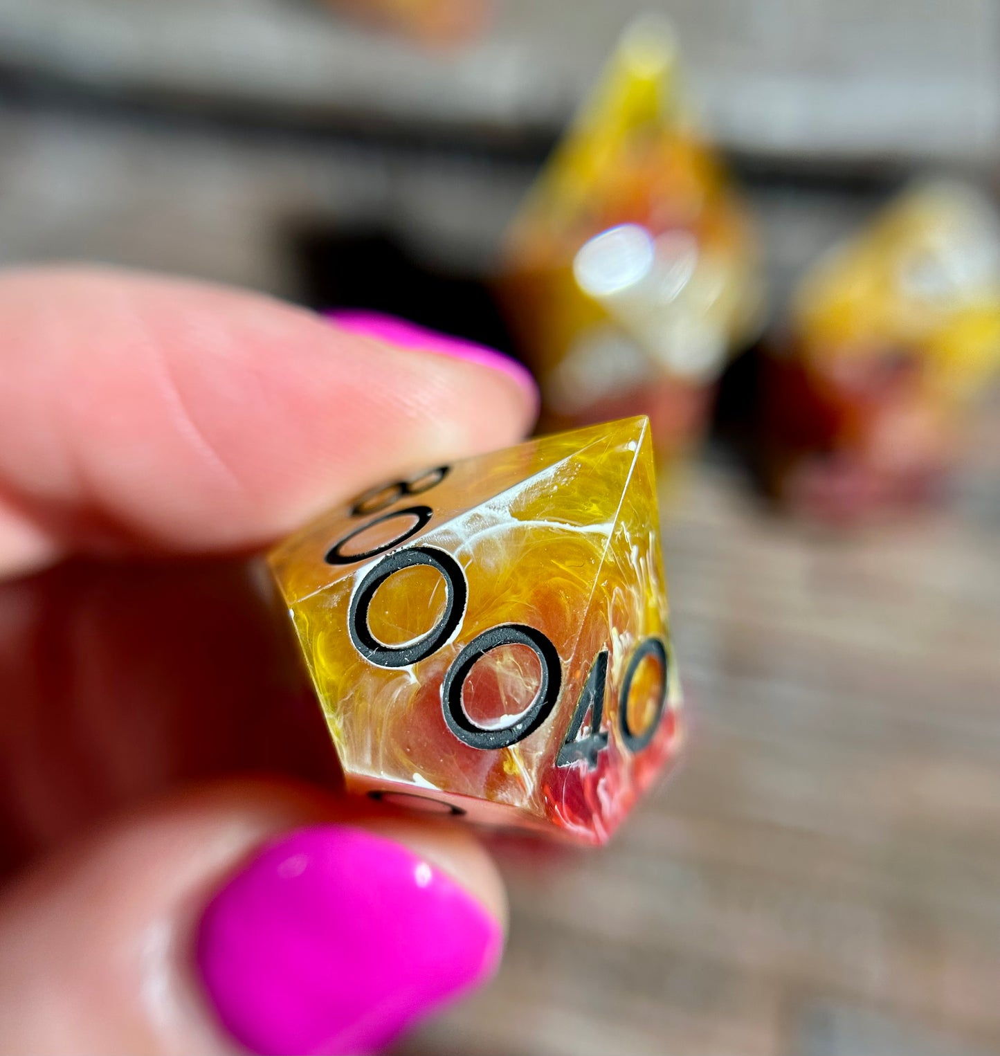 Raspberry Lemonade 8-Piece Polyhedral Dice Set