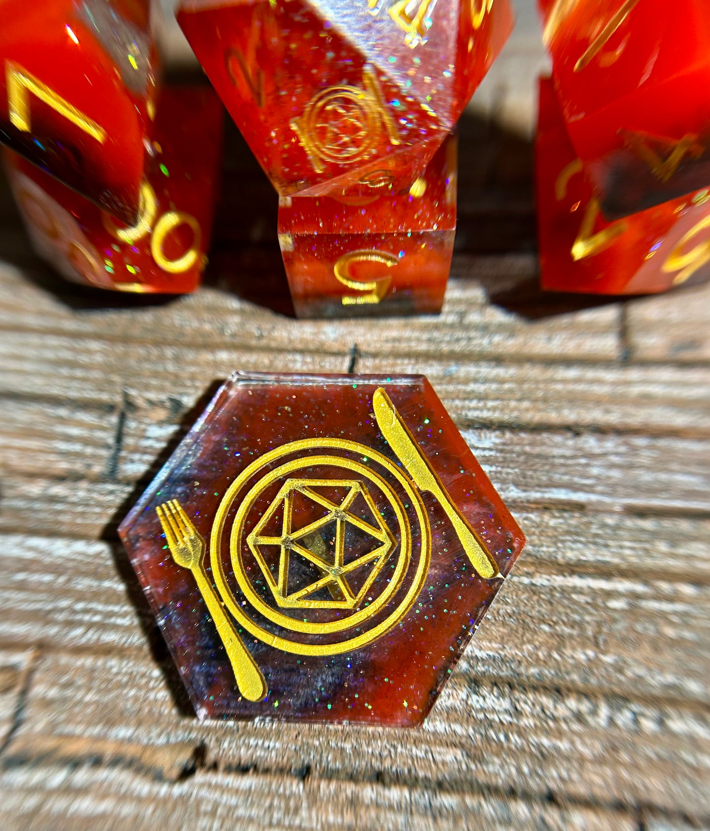 Midnight Carnival 8-Piece Polyhedral Dice Set