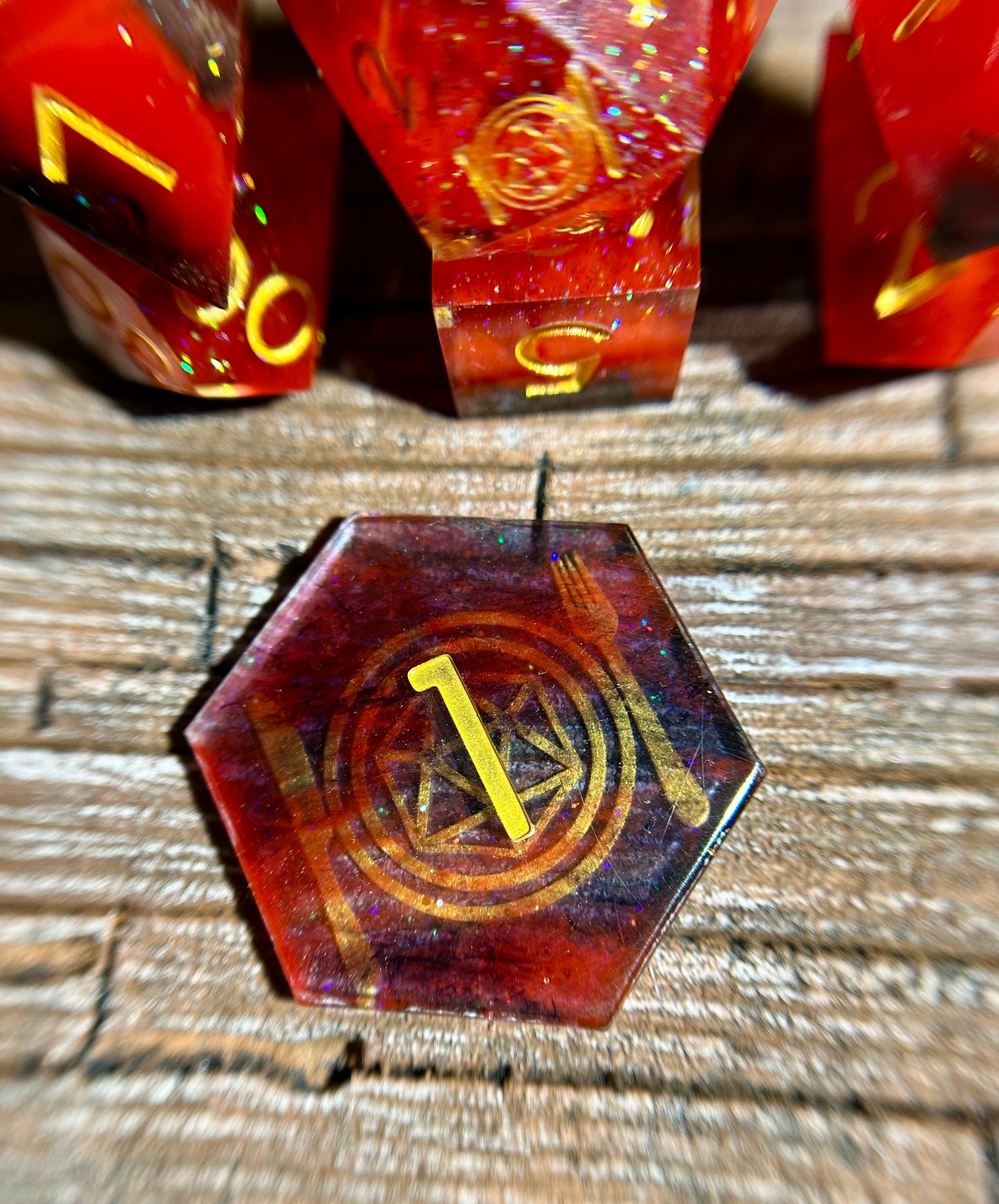 Midnight Carnival 8-Piece Polyhedral Dice Set