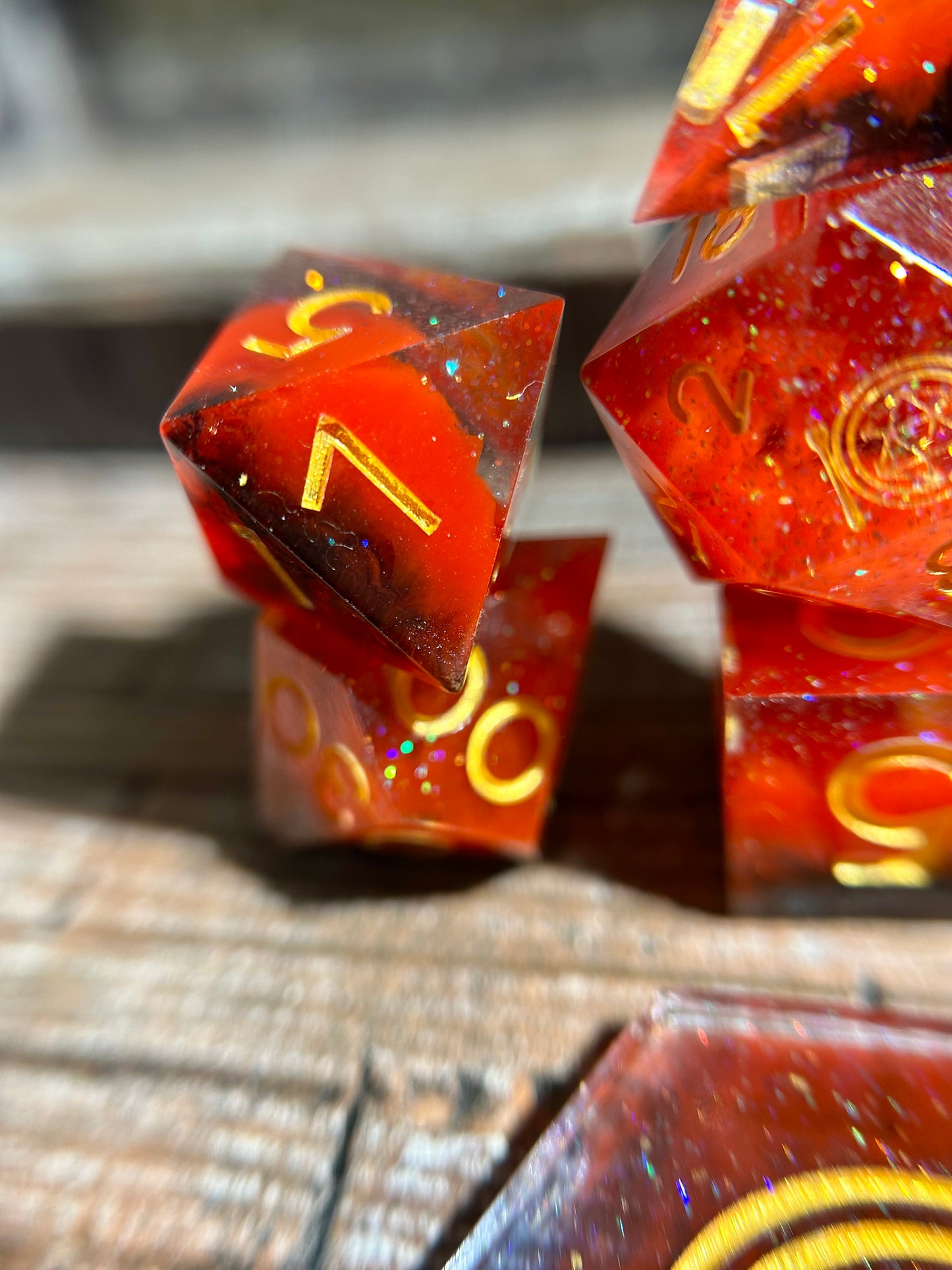 Midnight Carnival 8-Piece Polyhedral Dice Set