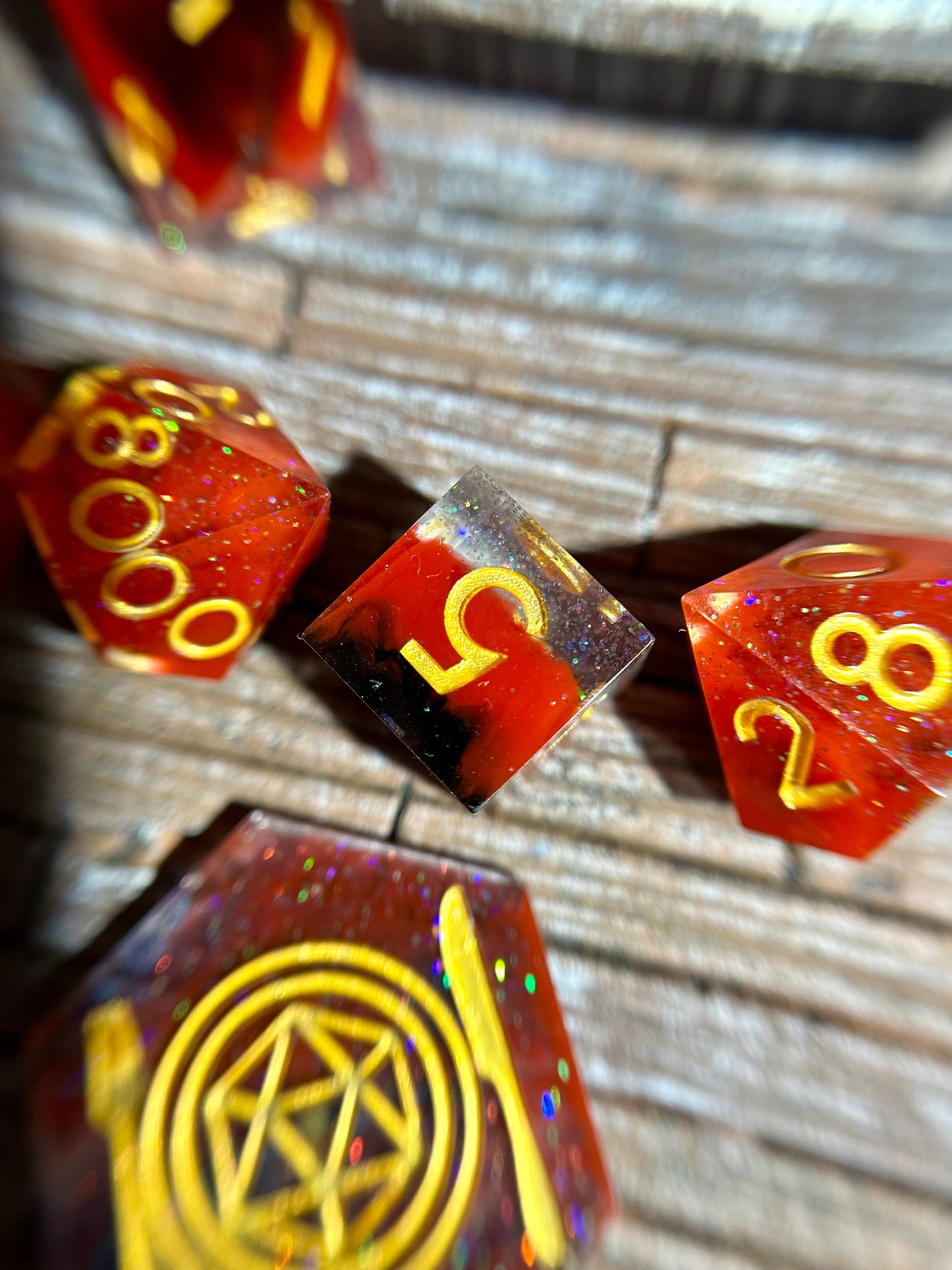 Midnight Carnival 8-Piece Polyhedral Dice Set