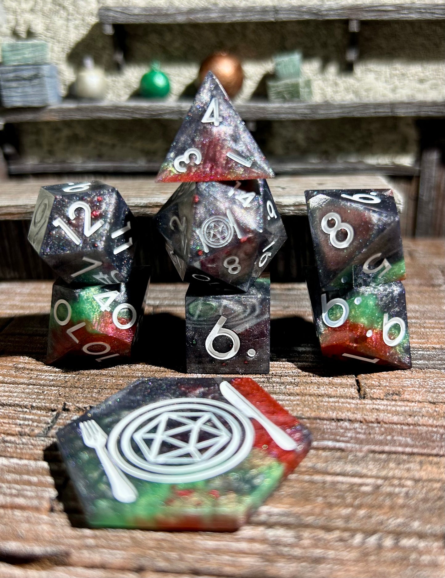 Sanctum of Shattered Stone 8-Piece Polyhedral Dice Set