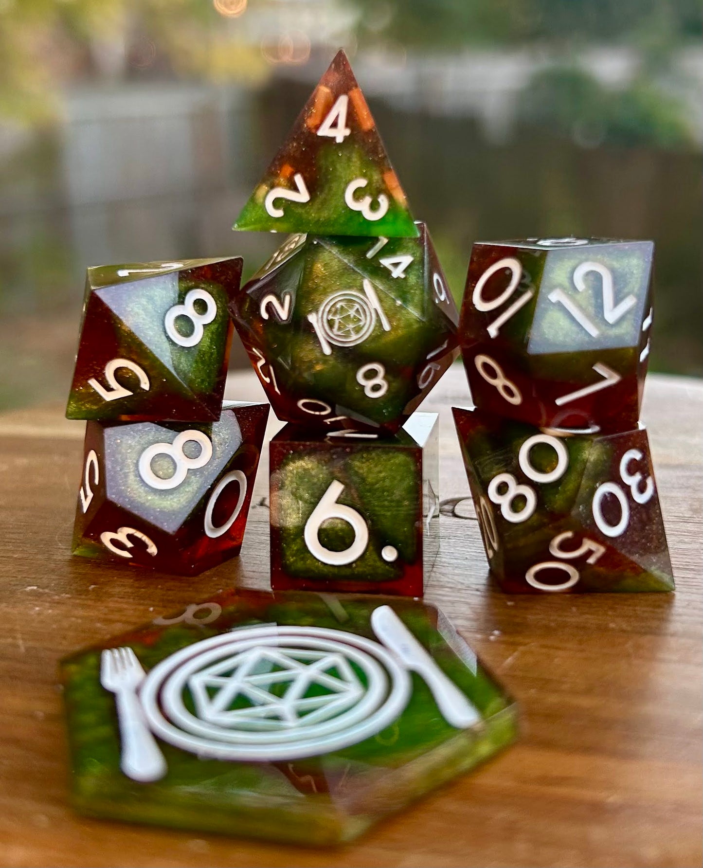 Caramel Apple 8-Piece Polyhedral Dice Set