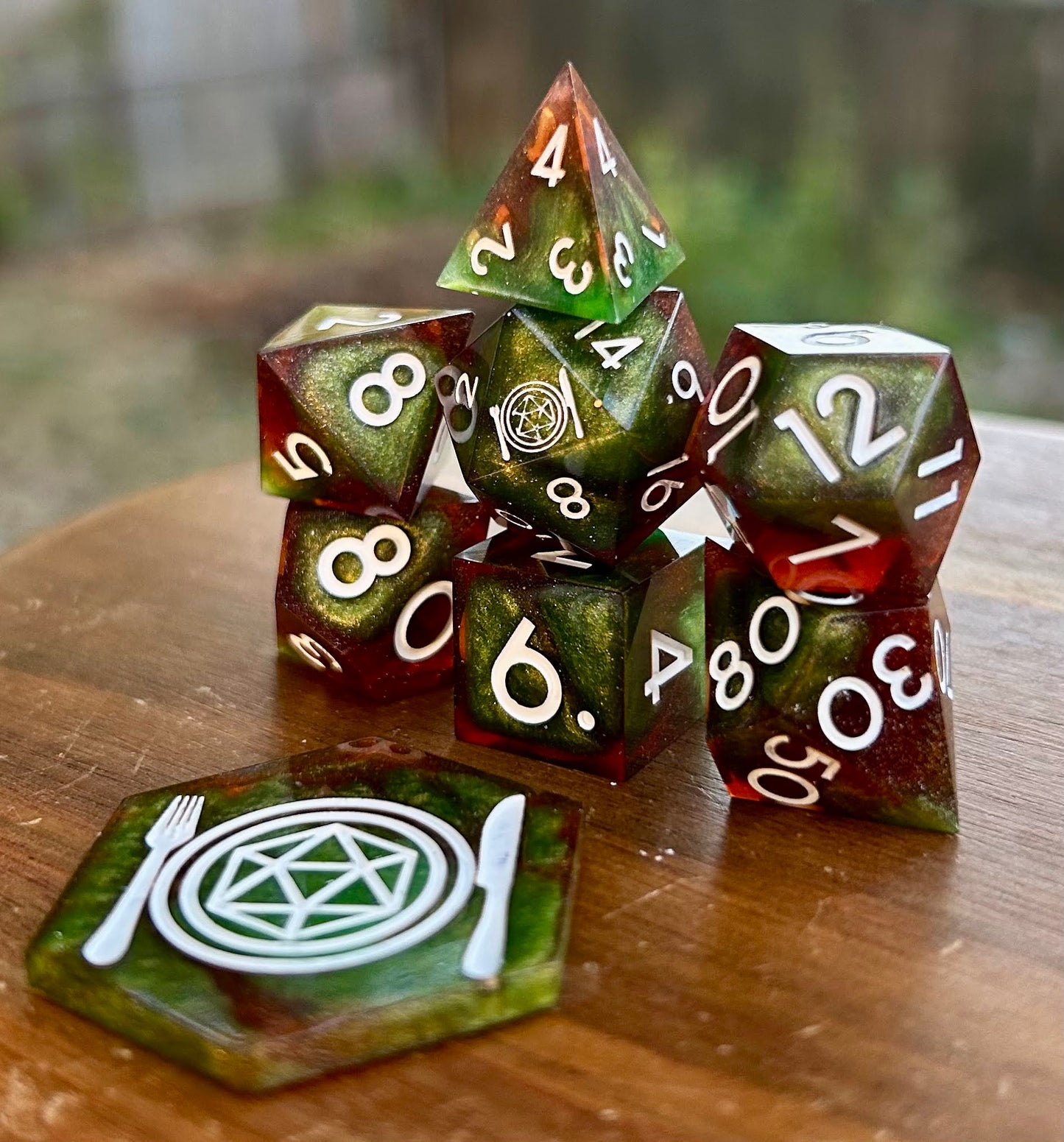 Caramel Apple 8-Piece Polyhedral Dice Set