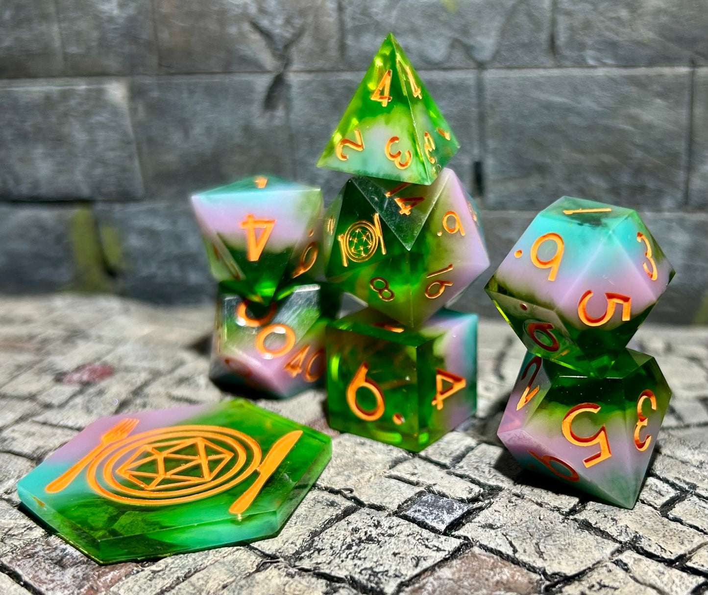 Sour Cotton 8-Piece Polyhedral Dice Set