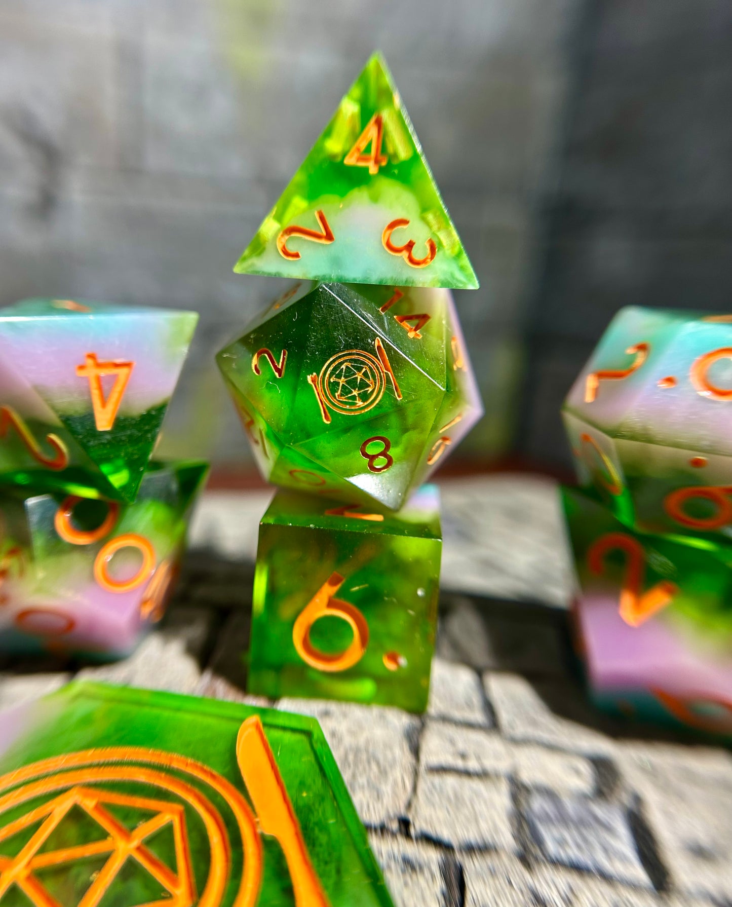 Sour Cotton 8-Piece Polyhedral Dice Set