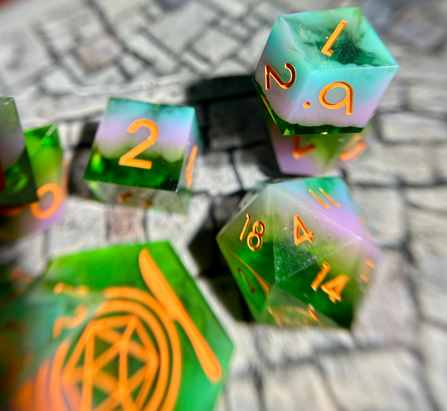Sour Cotton 8-Piece Polyhedral Dice Set