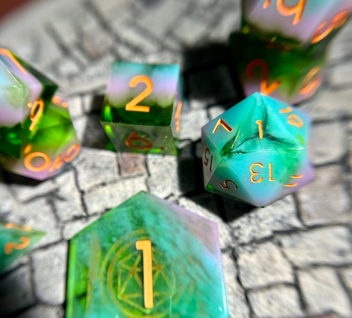 Sour Cotton 8-Piece Polyhedral Dice Set