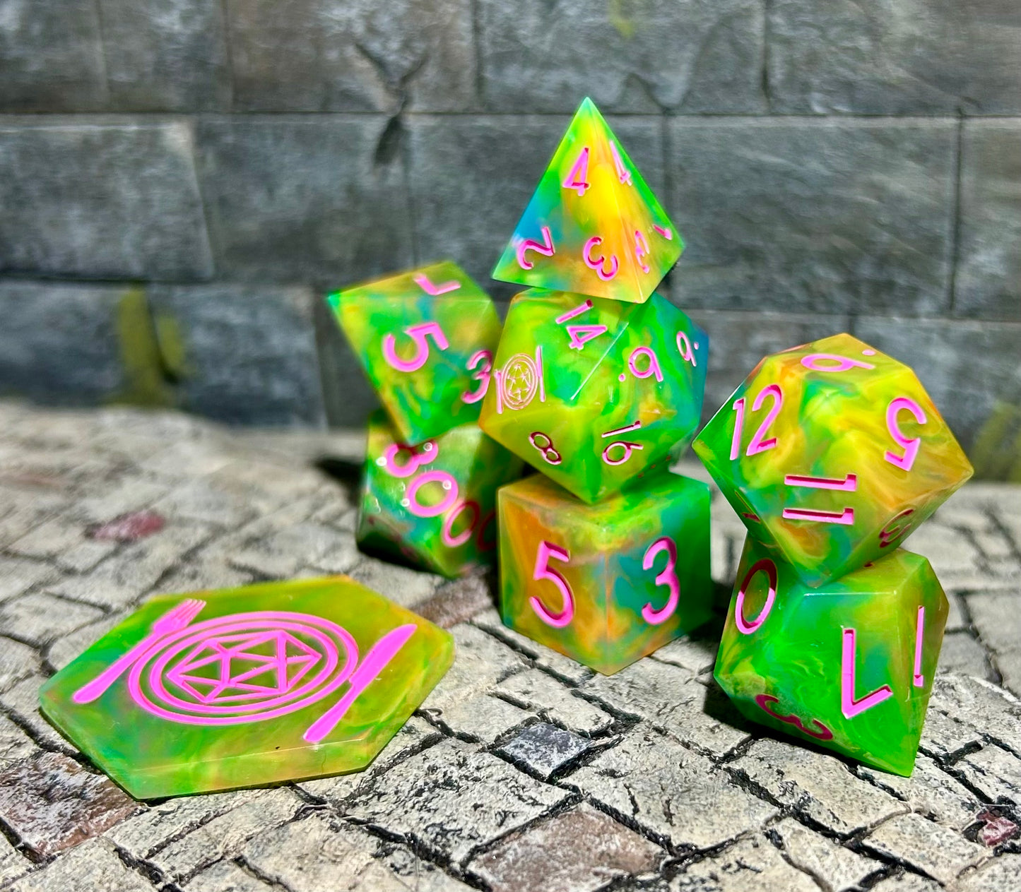 Toxic Barbie 8-Piece Polyhedral Dice Set