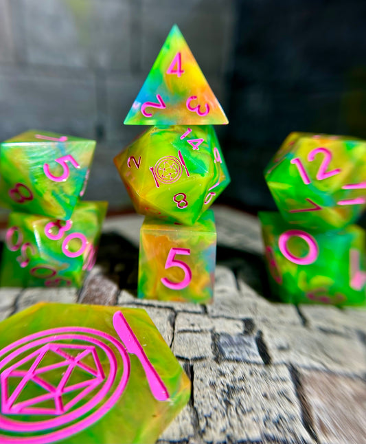 Toxic Barbie 8-Piece Polyhedral Dice Set