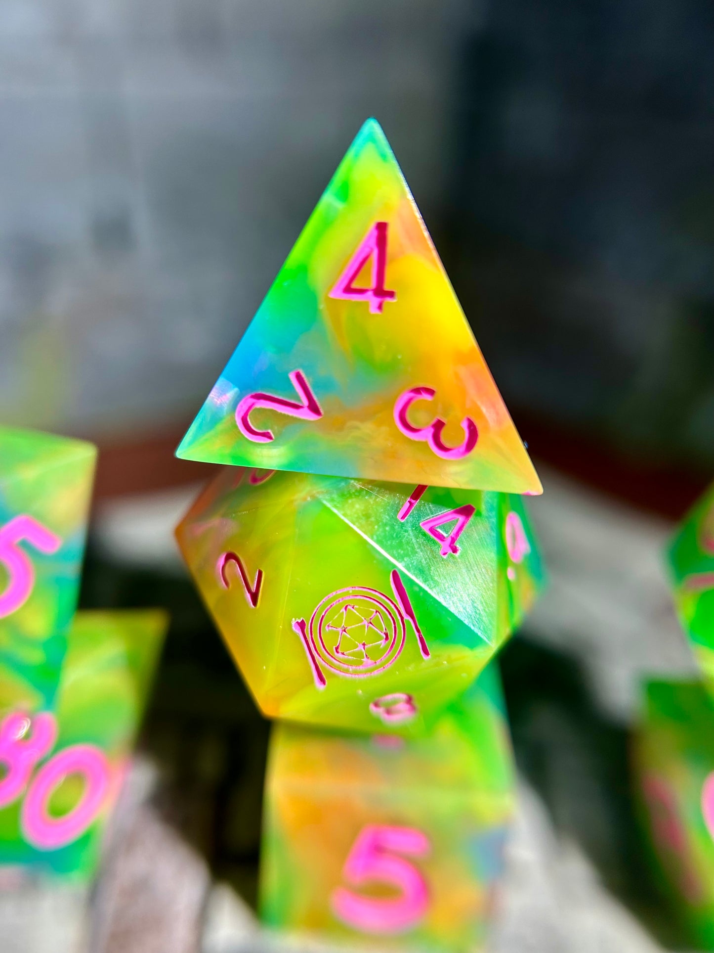 Toxic Barbie 8-Piece Polyhedral Dice Set