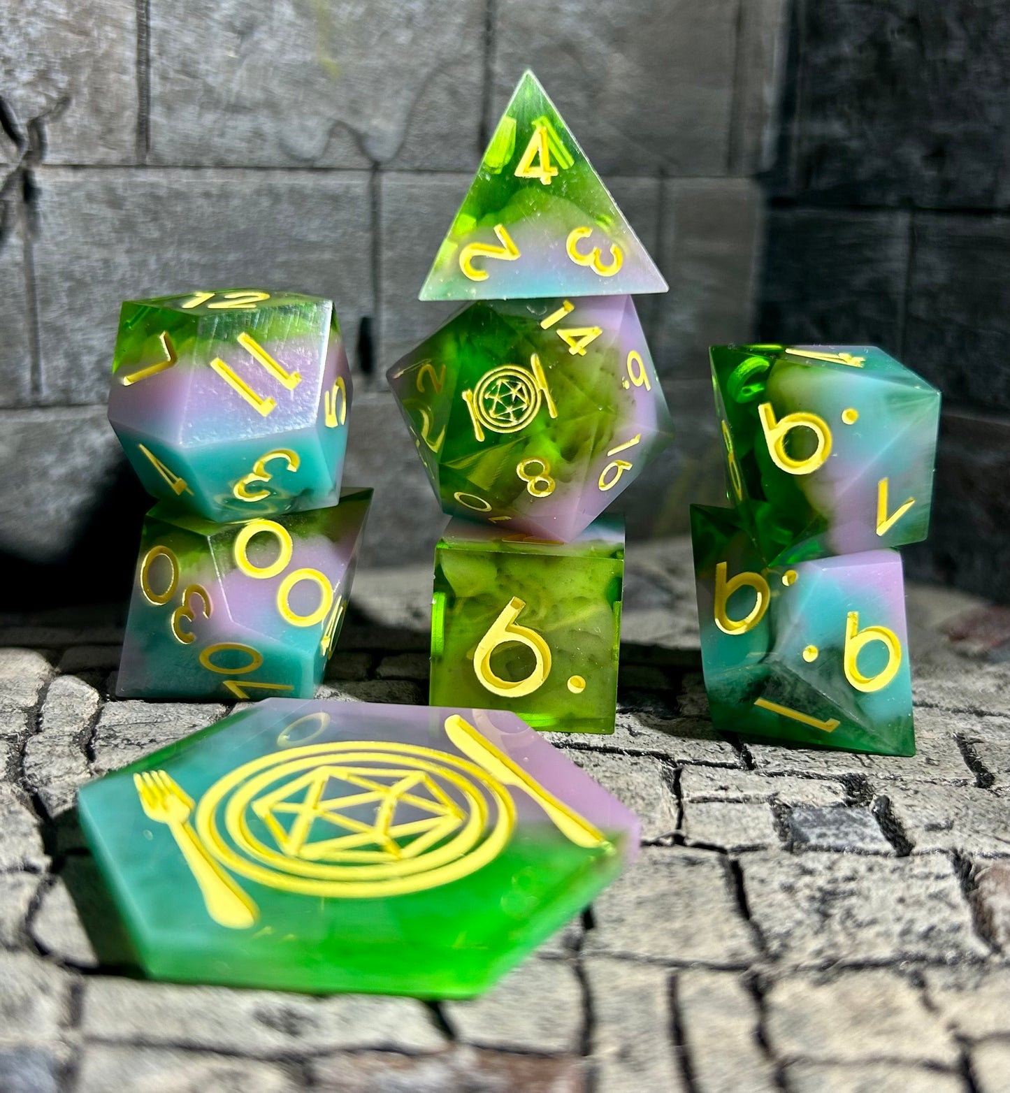 Sweet Alchemy 8-Piece Polyhedral Dice Set