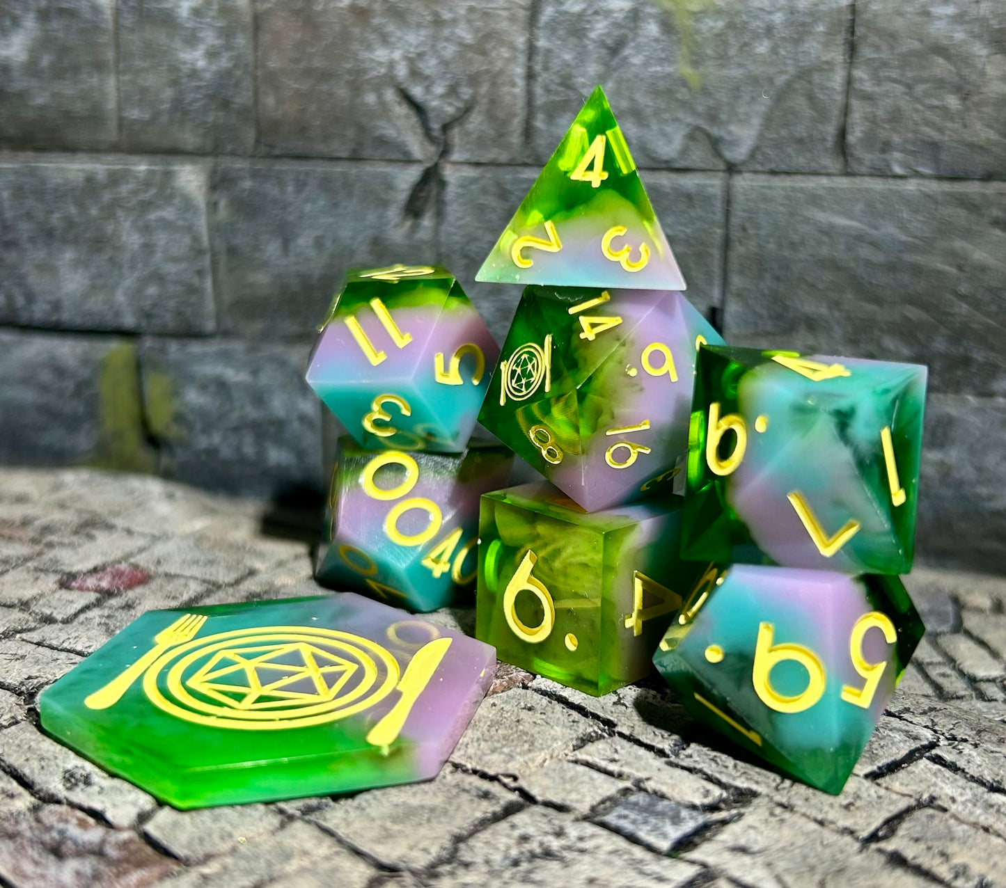 Sweet Alchemy 8-Piece Polyhedral Dice Set