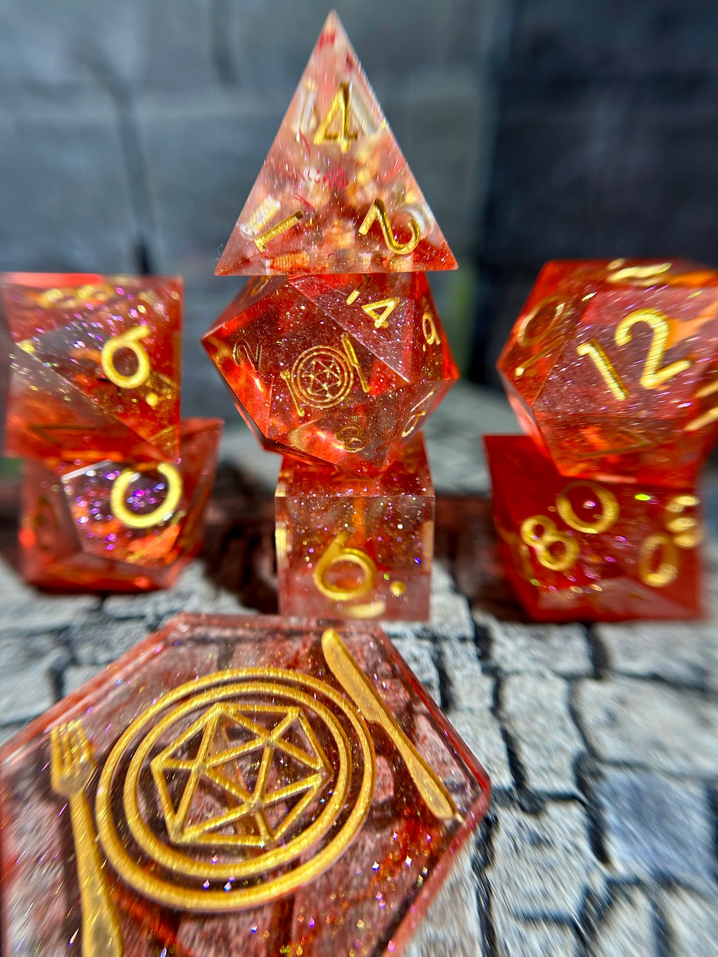 Arcane Appetite 8-Piece Polyhedral Dice Set