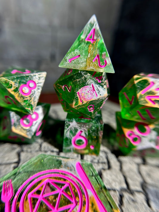 Sour Watermelon 8-Piece Polyhedral Dice Set