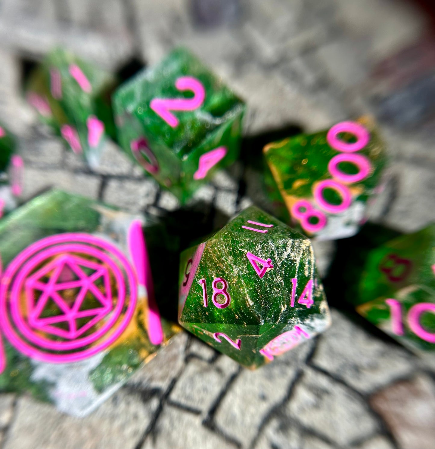 Sour Watermelon 8-Piece Polyhedral Dice Set