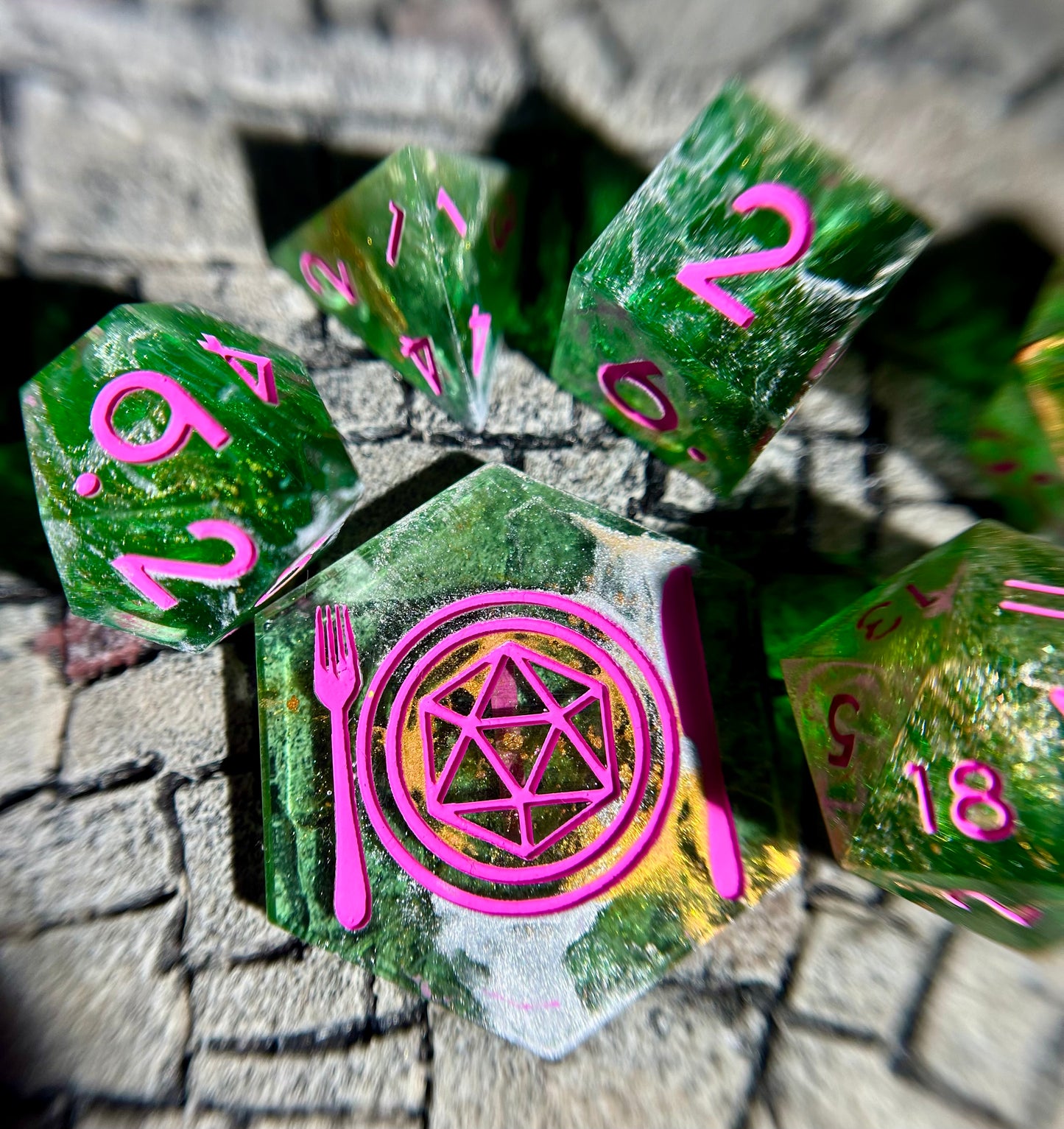 Sour Watermelon 8-Piece Polyhedral Dice Set