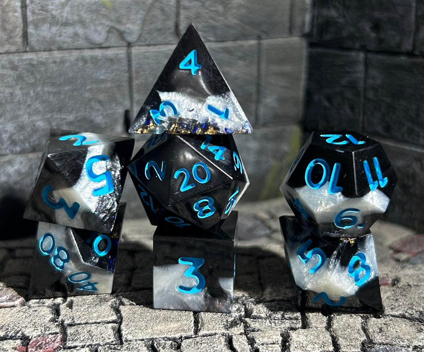 Night Lights 7-Piece Polyhedral Dice Set
