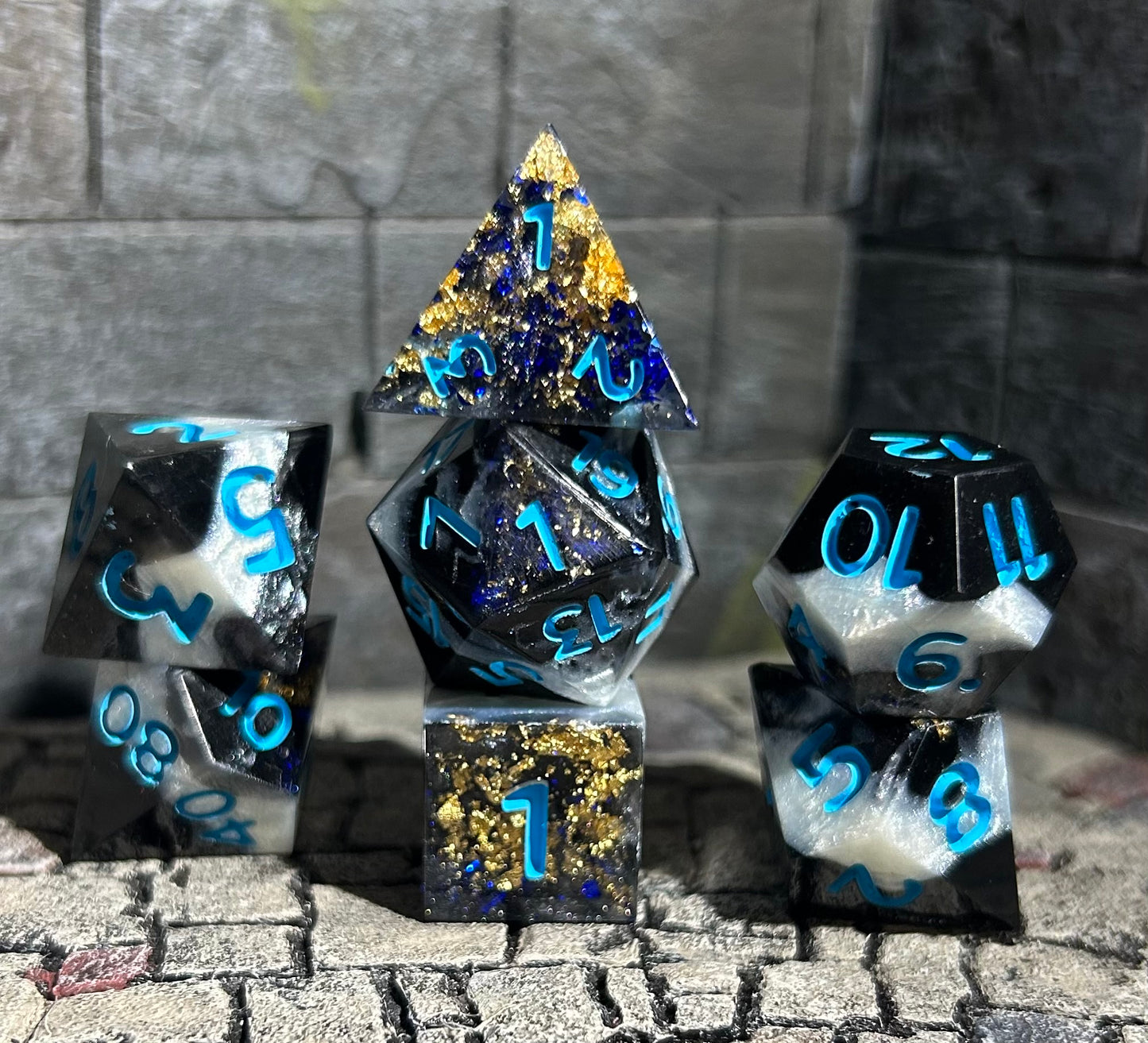 Night Lights 7-Piece Polyhedral Dice Set