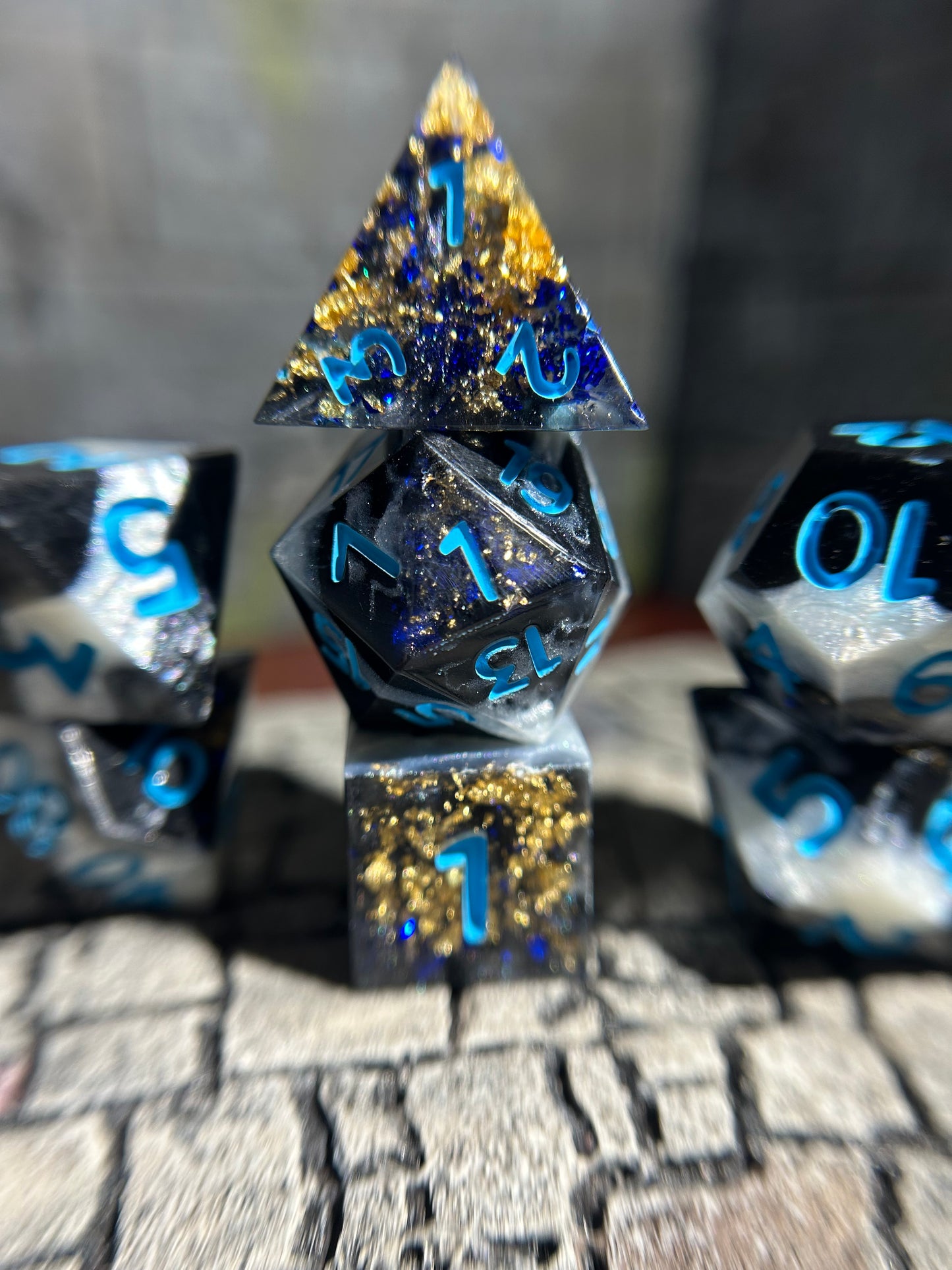 Night Lights 7-Piece Polyhedral Dice Set