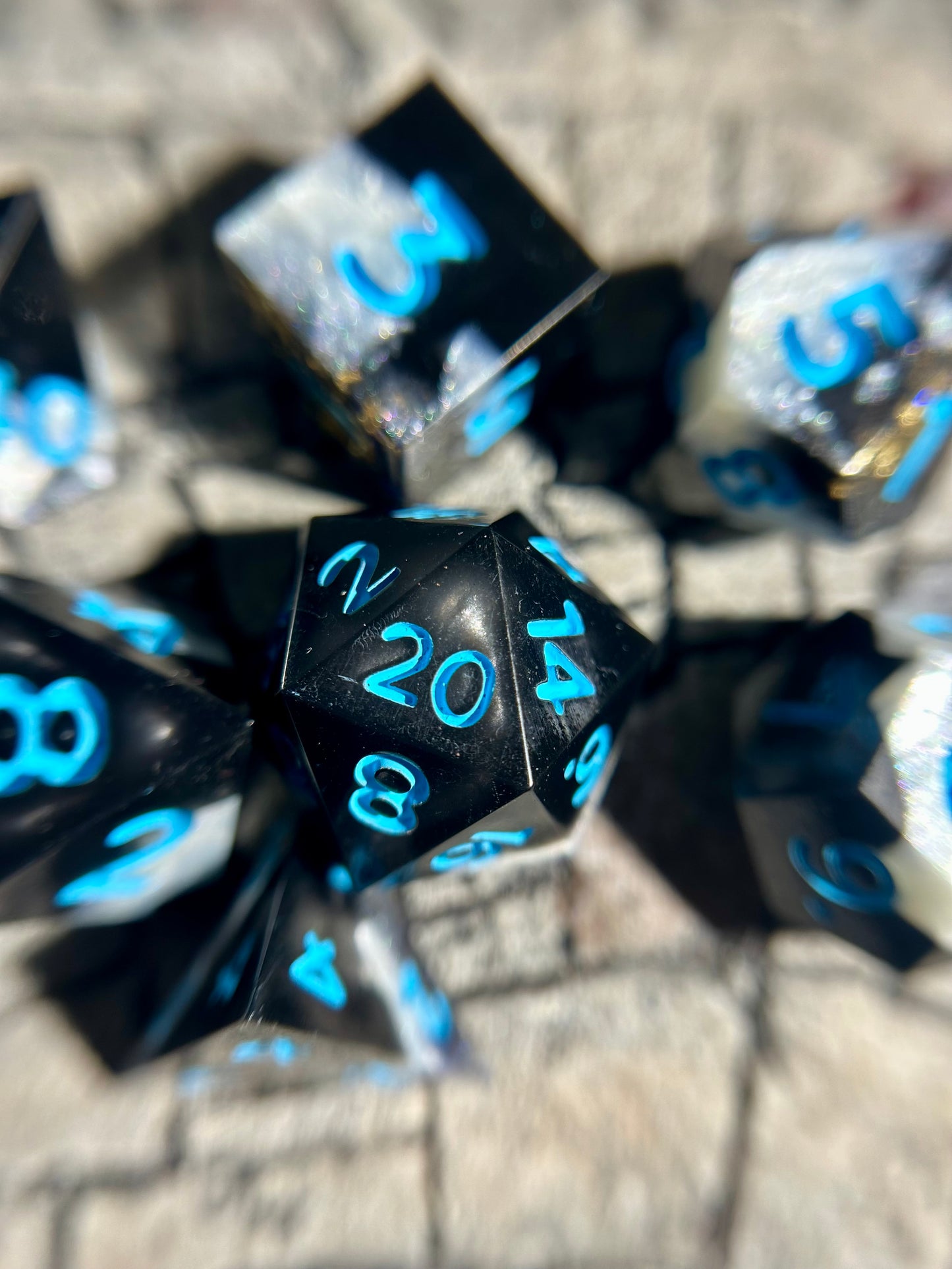 Night Lights 7-Piece Polyhedral Dice Set