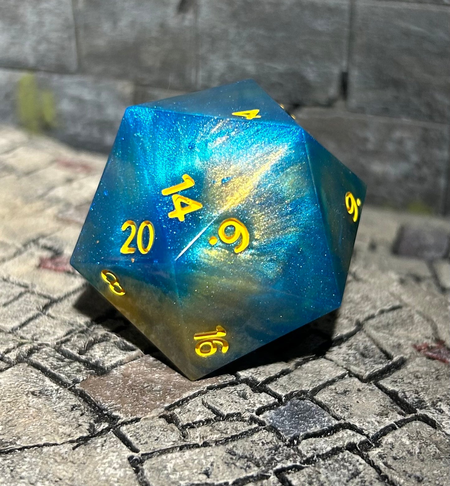 Celestial Sea 40mm d20 Chonk