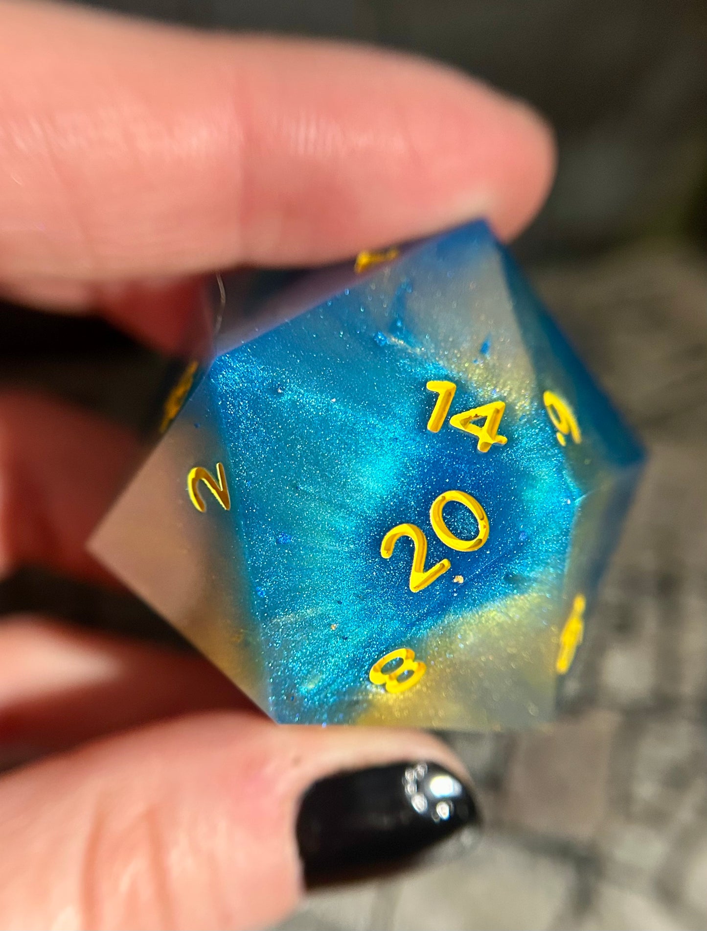 Celestial Sea 40mm d20 Chonk