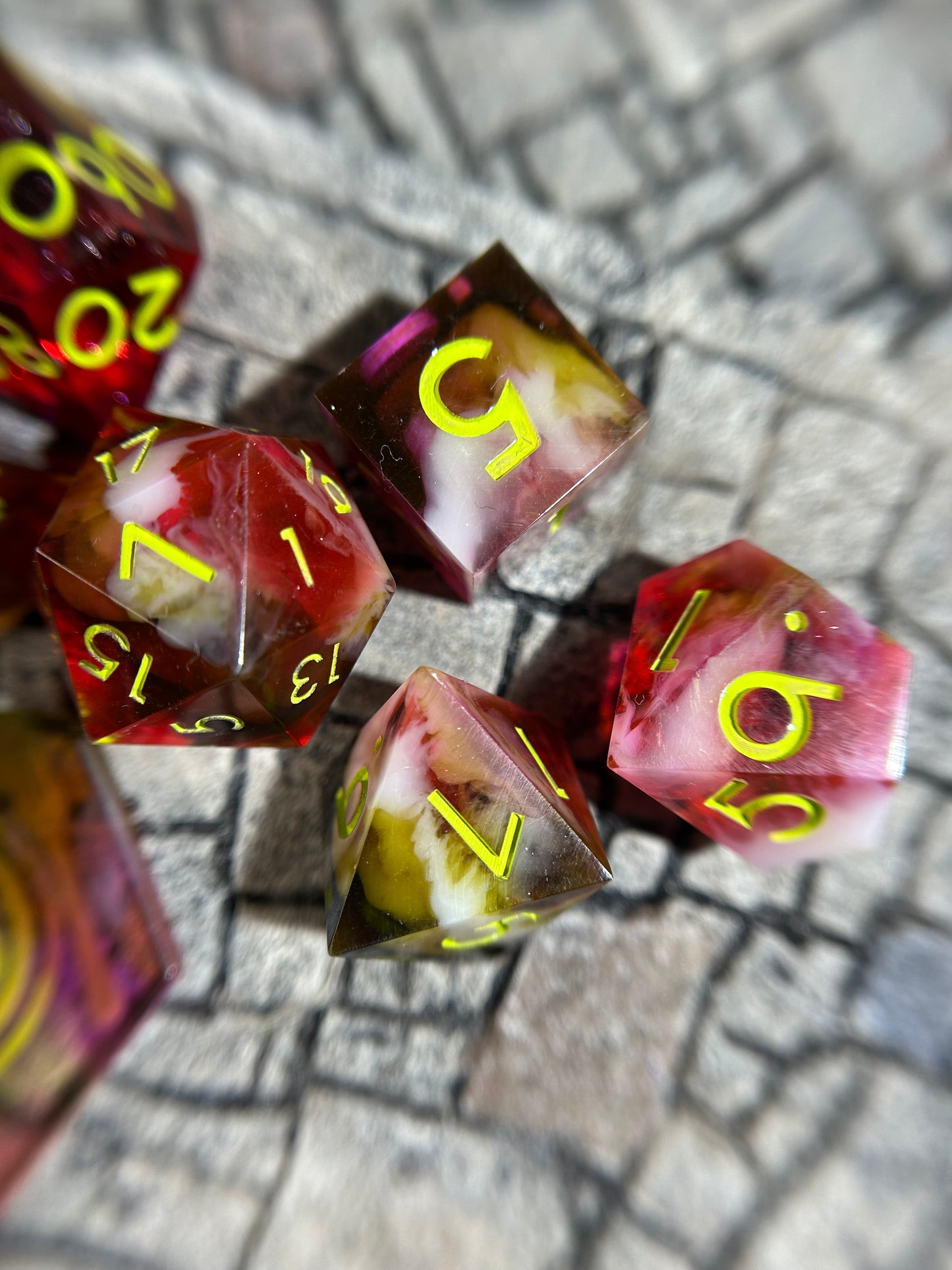 Manticore Venom 8-Piece Polyhedral Dice Set