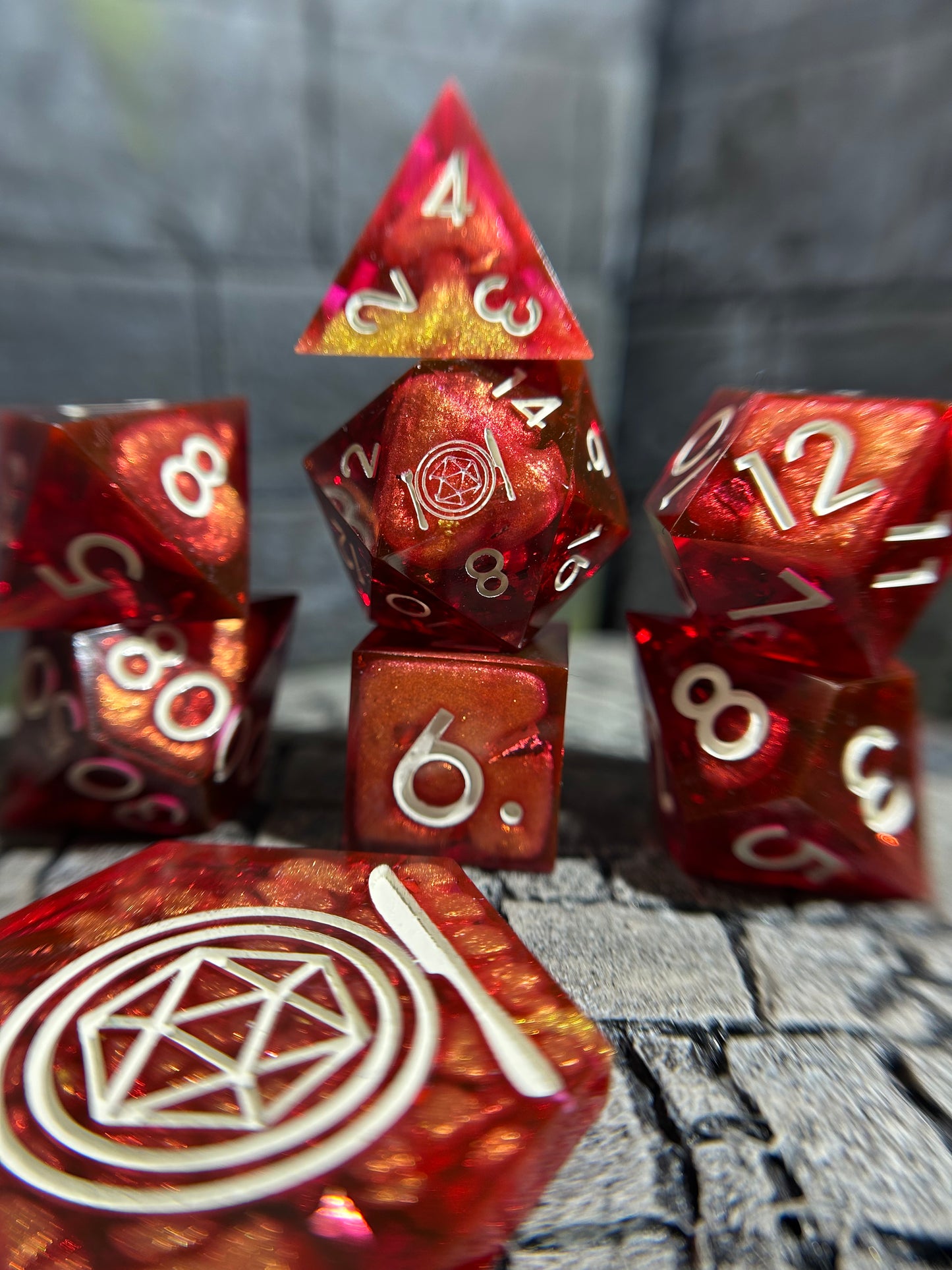 Ignis Relic 8-Piece Polyhedral Dice Set
