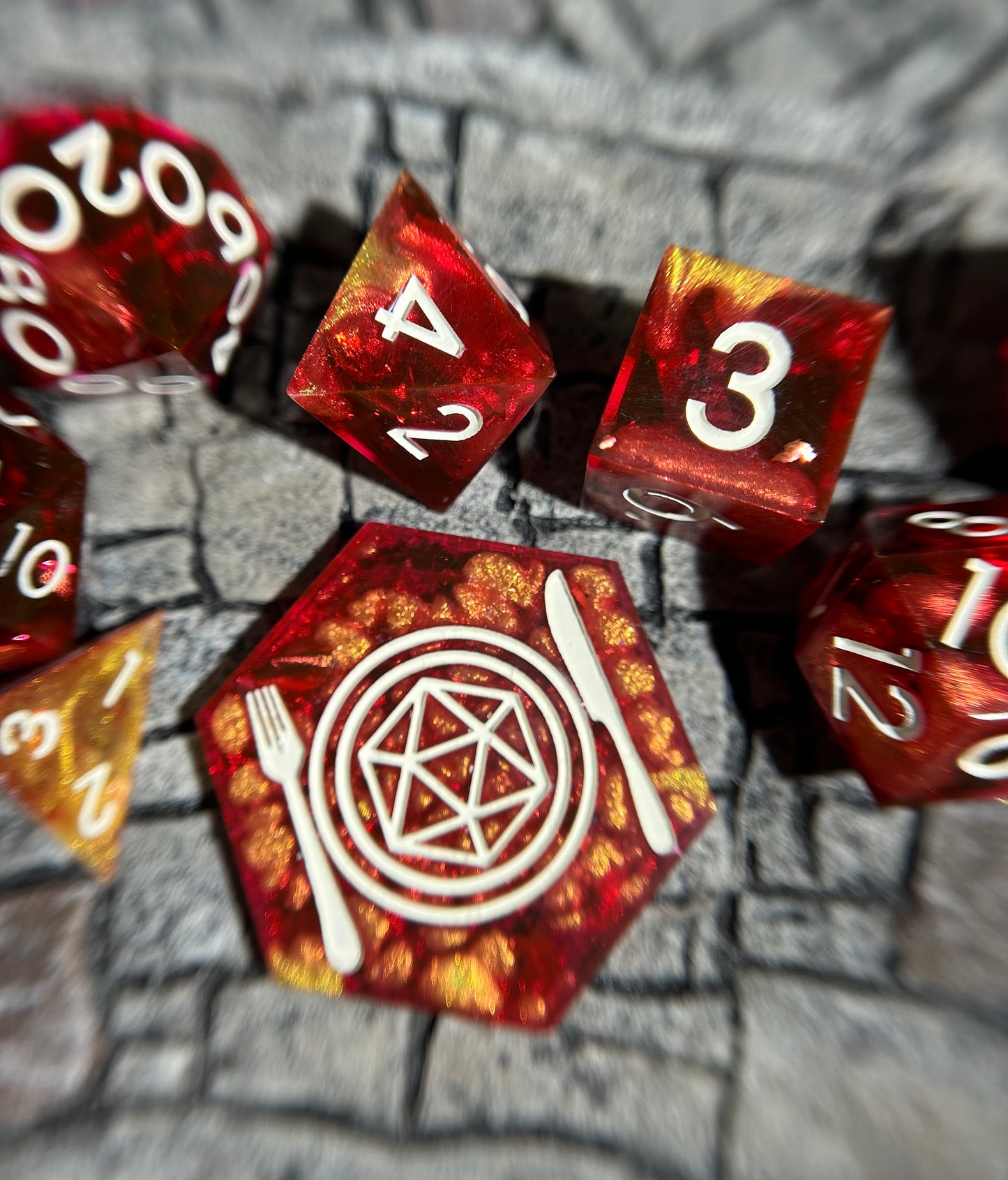 Ignis Relic 8-Piece Polyhedral Dice Set