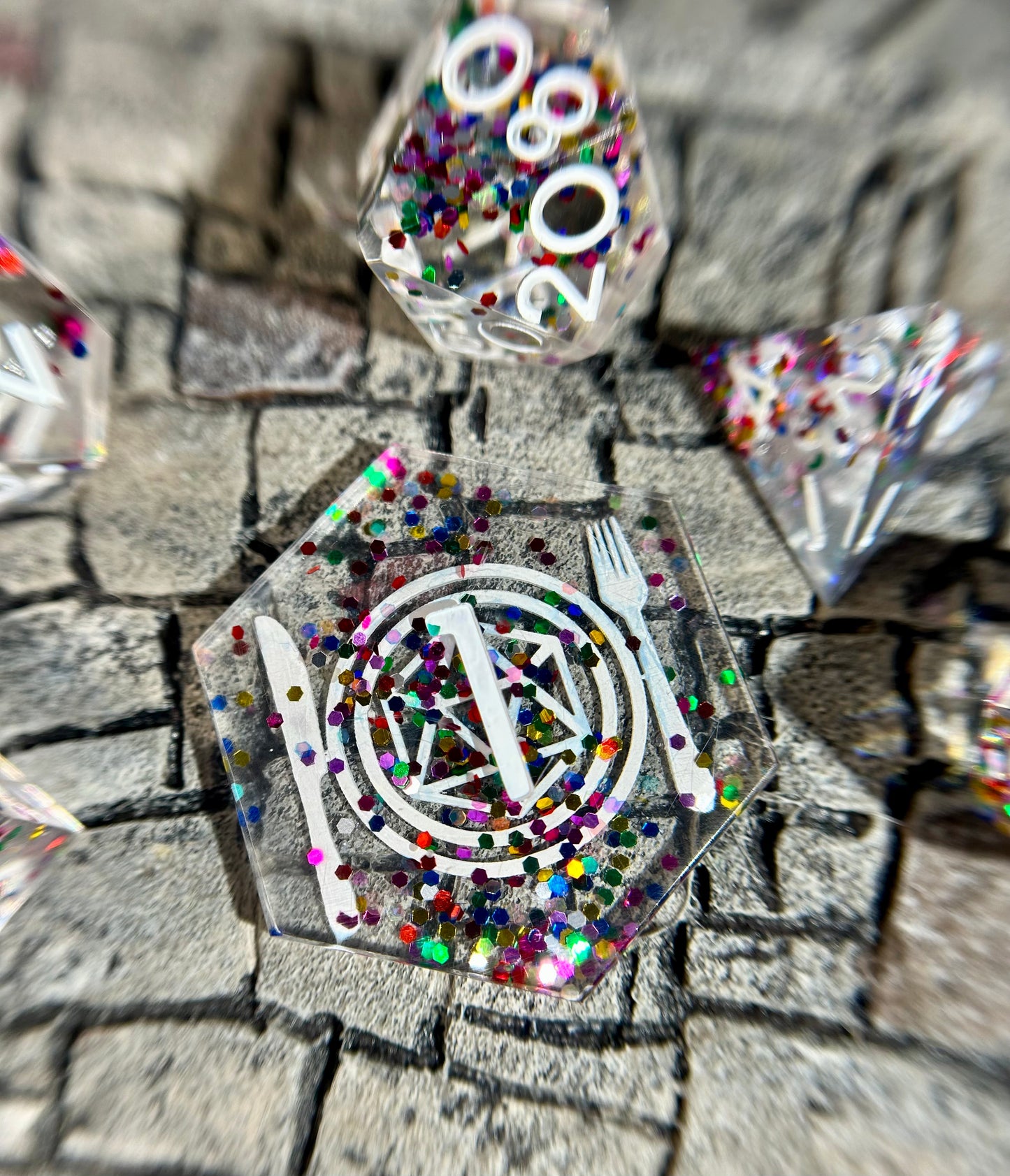 Bardic Bedlam 8-Piece Polyhedral Dice Set