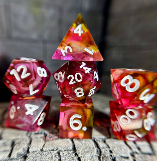 Dragonfruit Daiquiri 7-Piece Polyhedral Dice Set