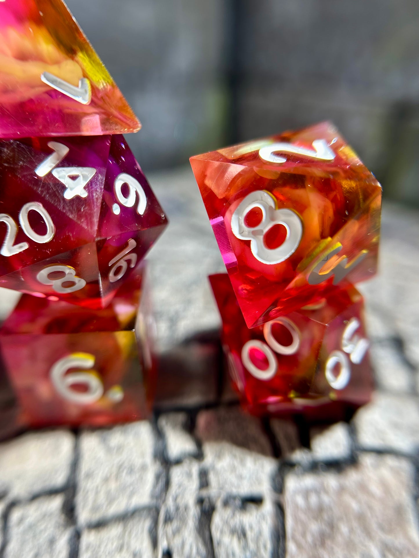 Dragonfruit Daiquiri 7-Piece Polyhedral Dice Set