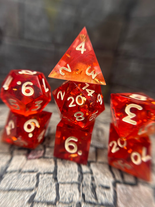 Smoldering Remnant 7-Piece Polyhedral Dice Set