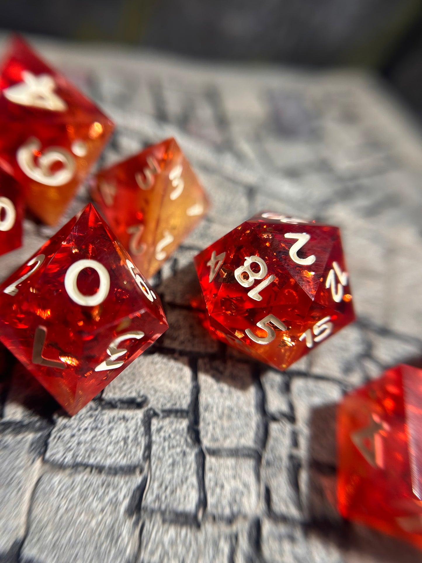 Smoldering Remnant 7-Piece Polyhedral Dice Set