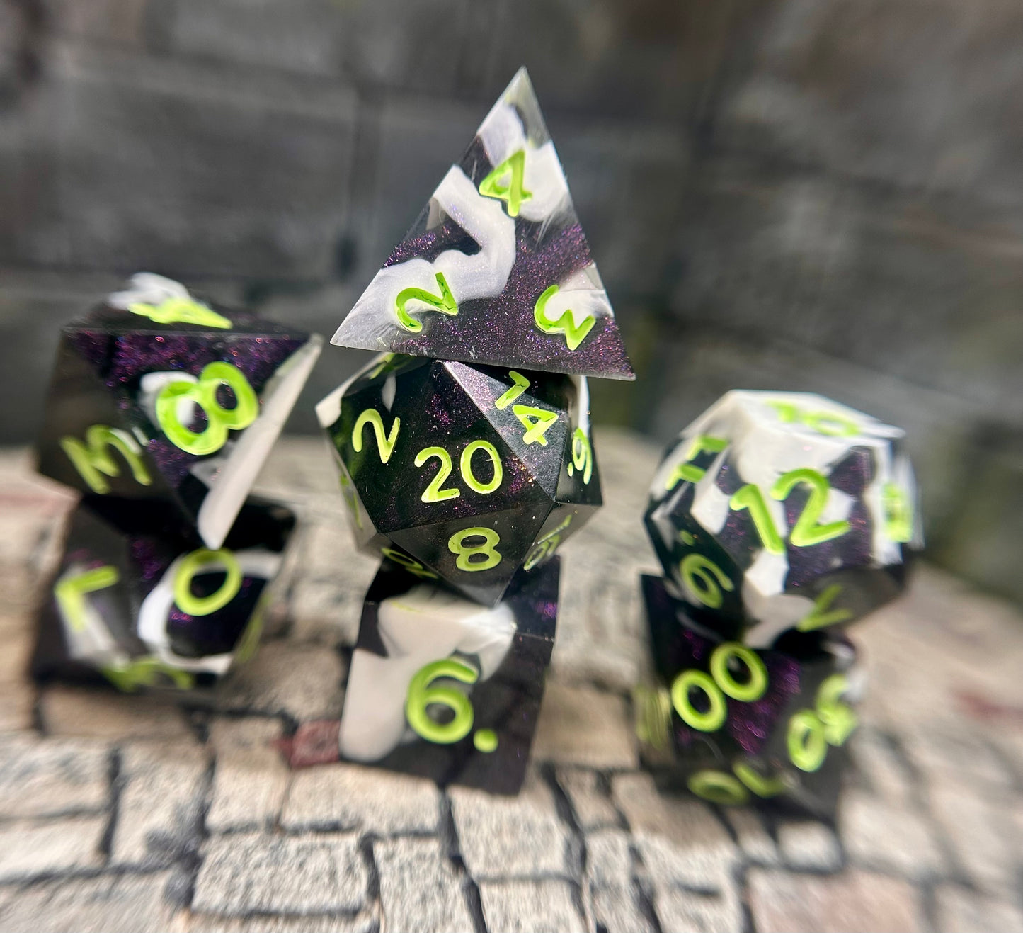 Vile Chemist 7-Piece Polyhedral Dice Set