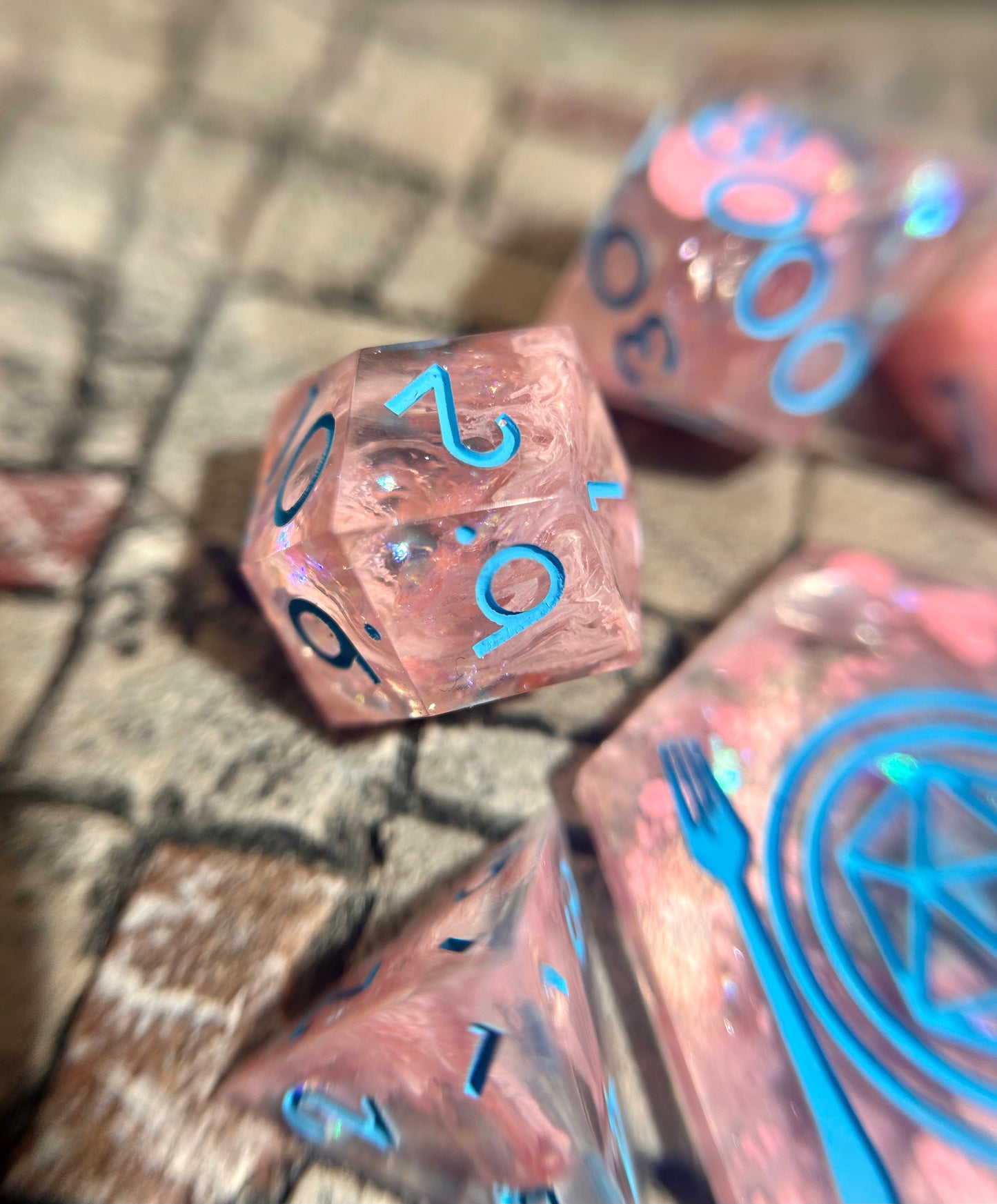 Bubblegum Bedlam 8-Piece Polyhedral Dice Set