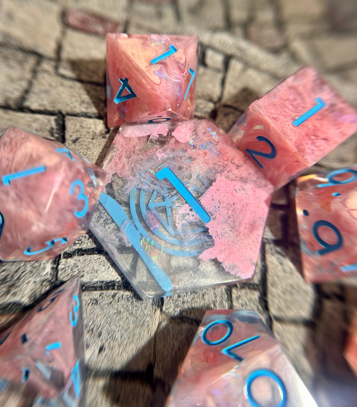 Bubblegum Bedlam 8-Piece Polyhedral Dice Set