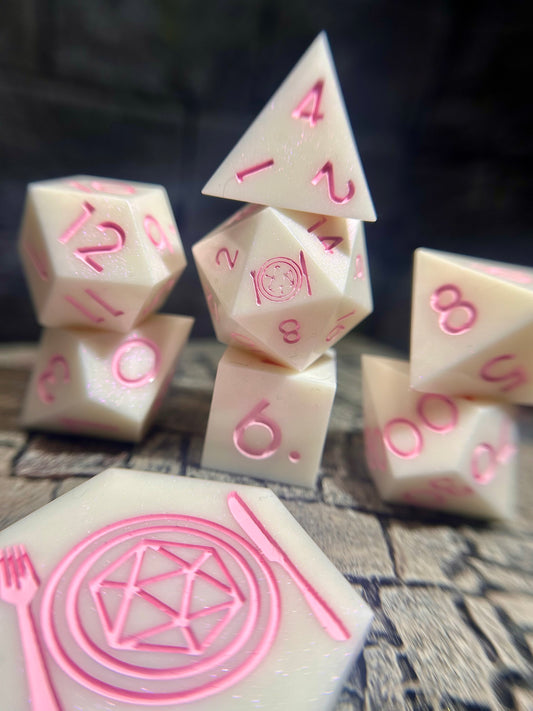 Rosewater Taffy 8-Piece Polyhedral Dice Set