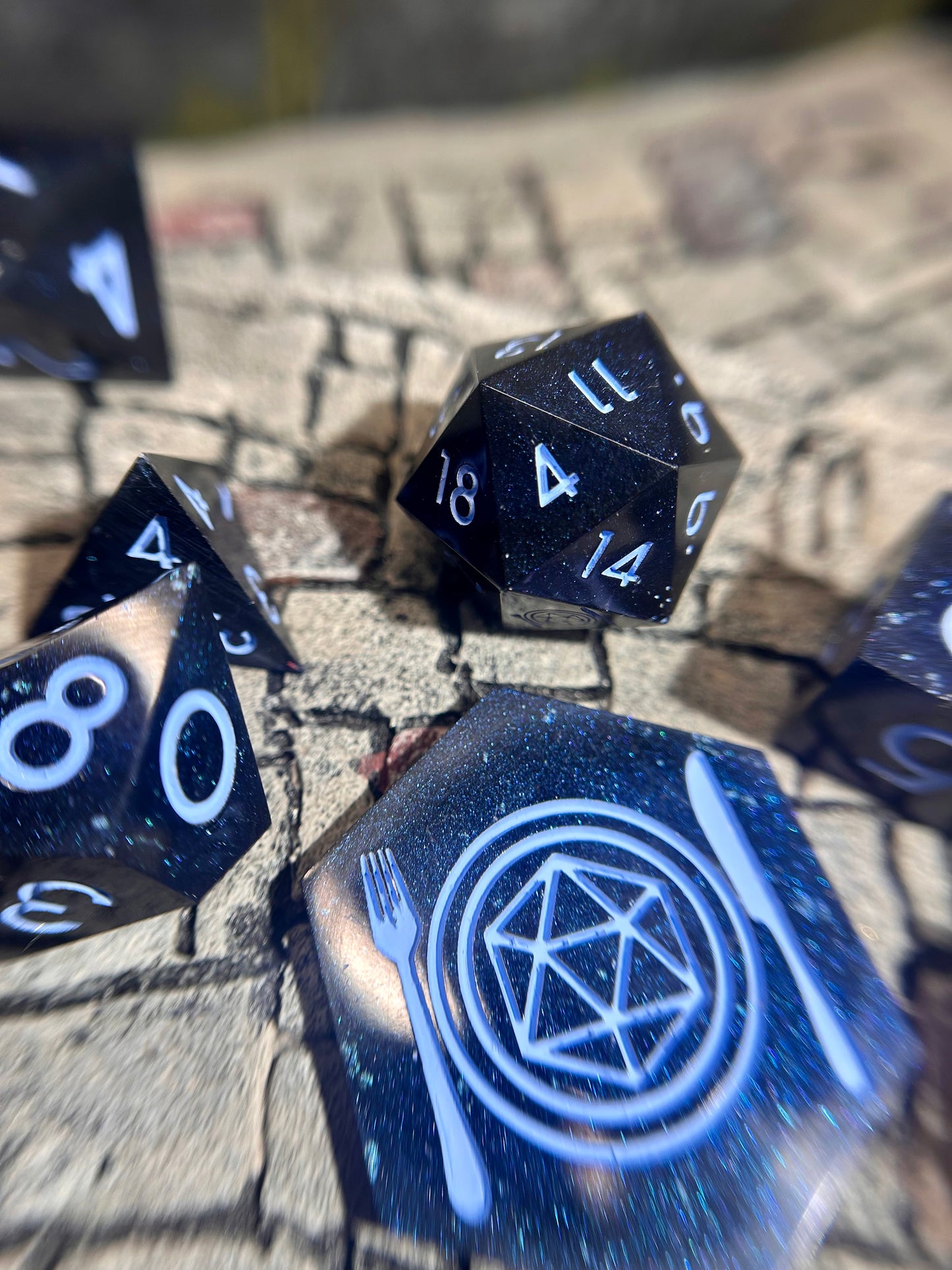 Cosmic Cipher 8-Piece Polyhedral Dice Set